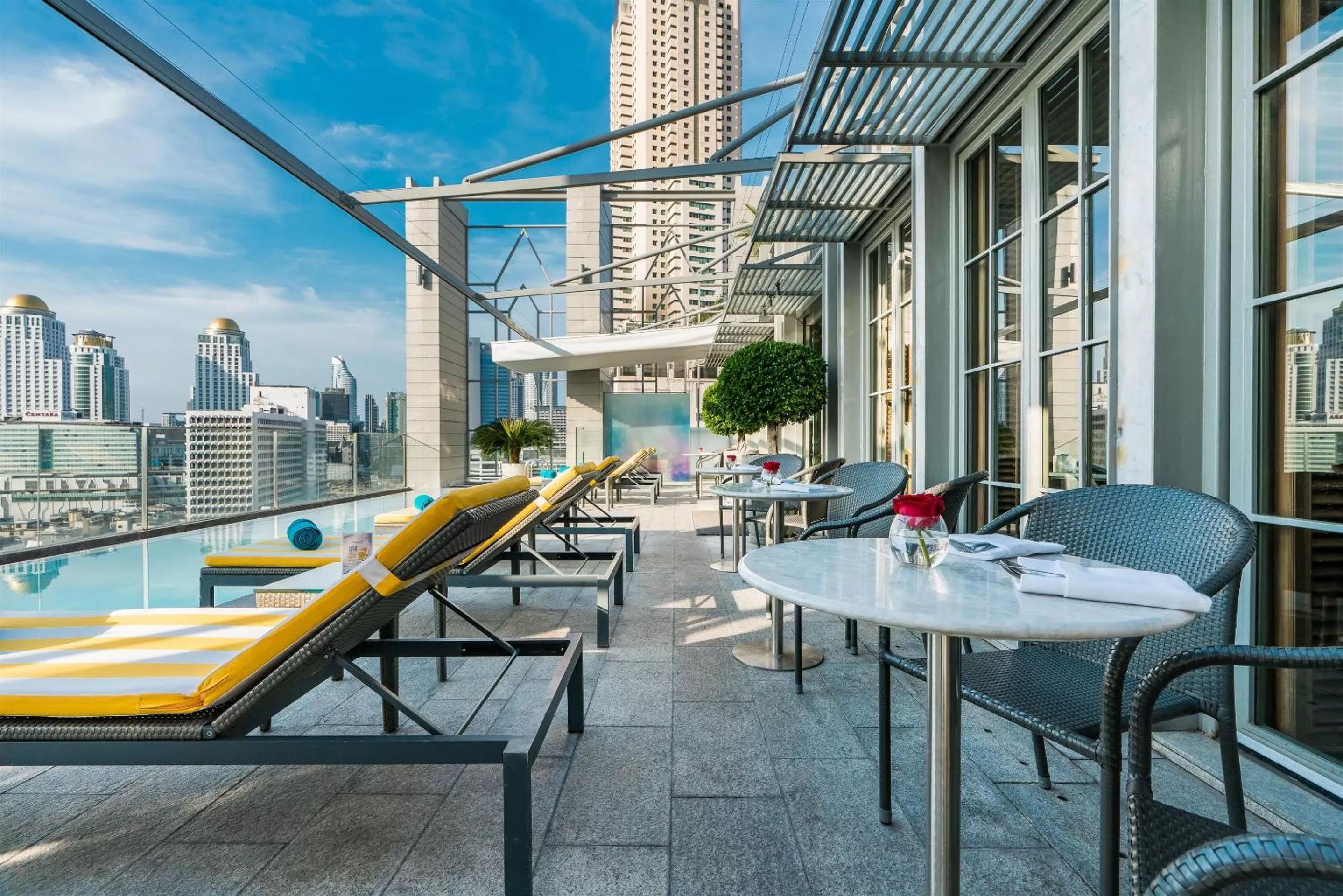 Pool view in Akara Hotel