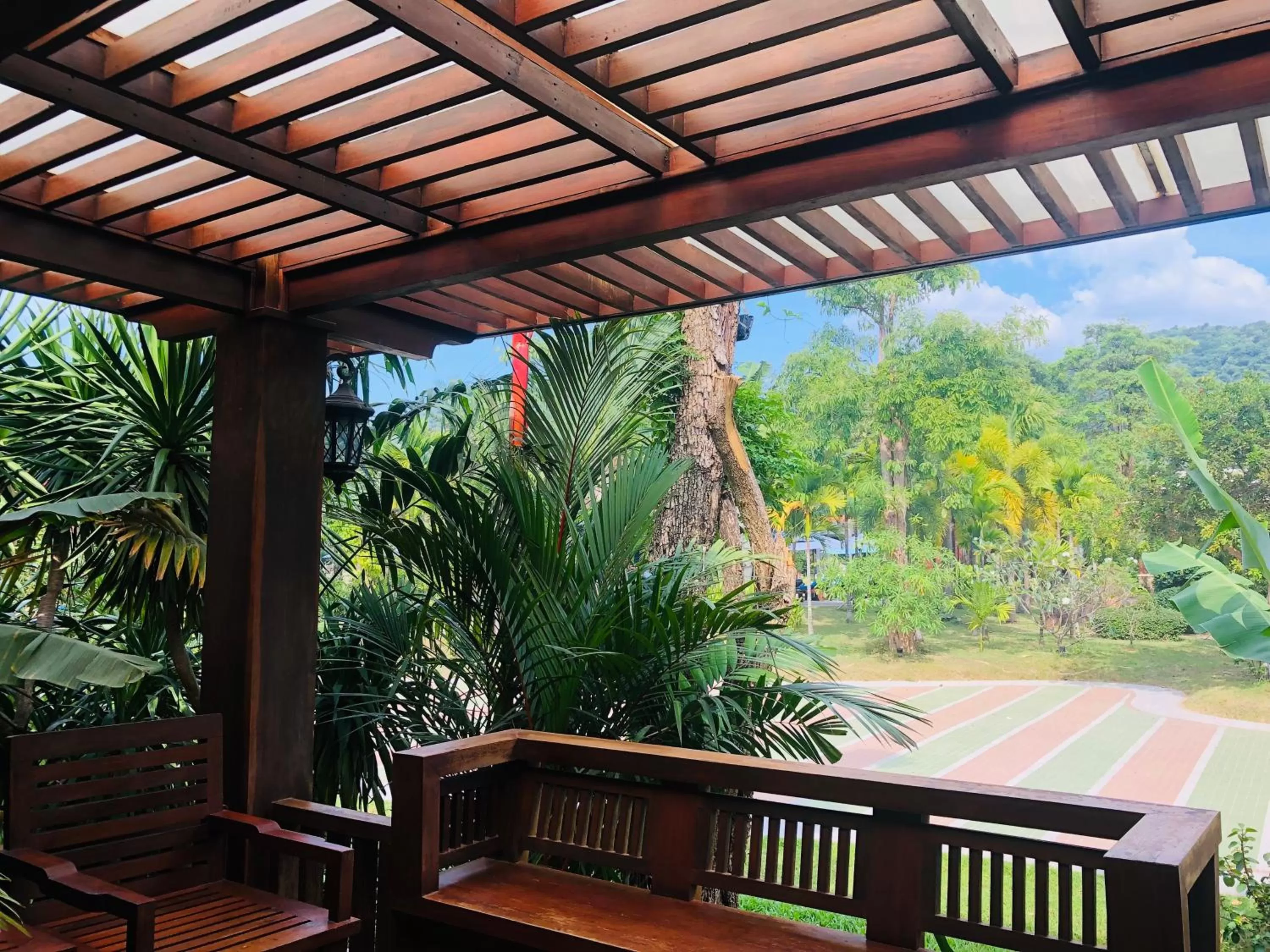 View (from property/room), Balcony/Terrace in Try Palace Resort-Kep