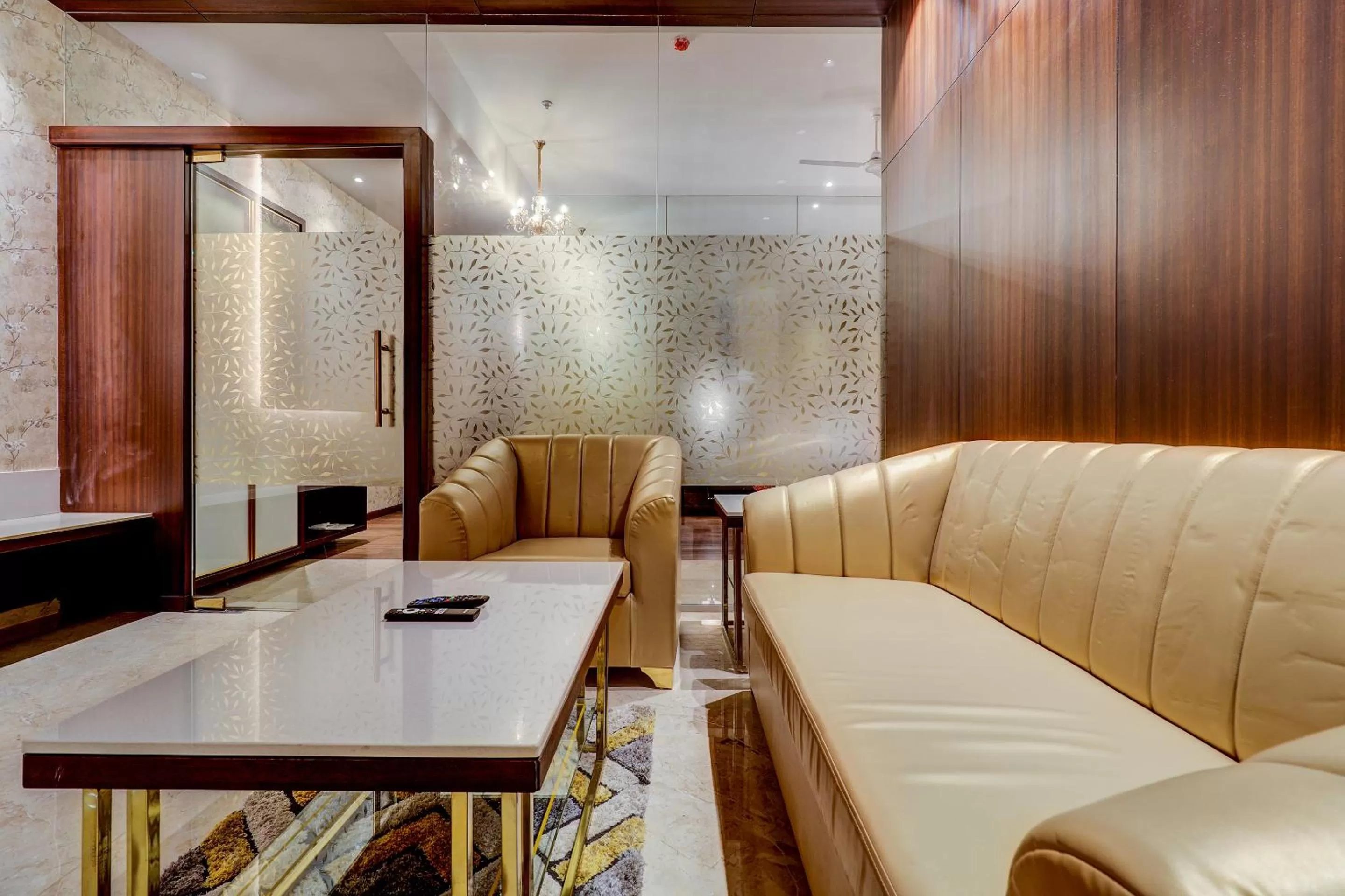 Seating area in Hotel Gurudev Grand