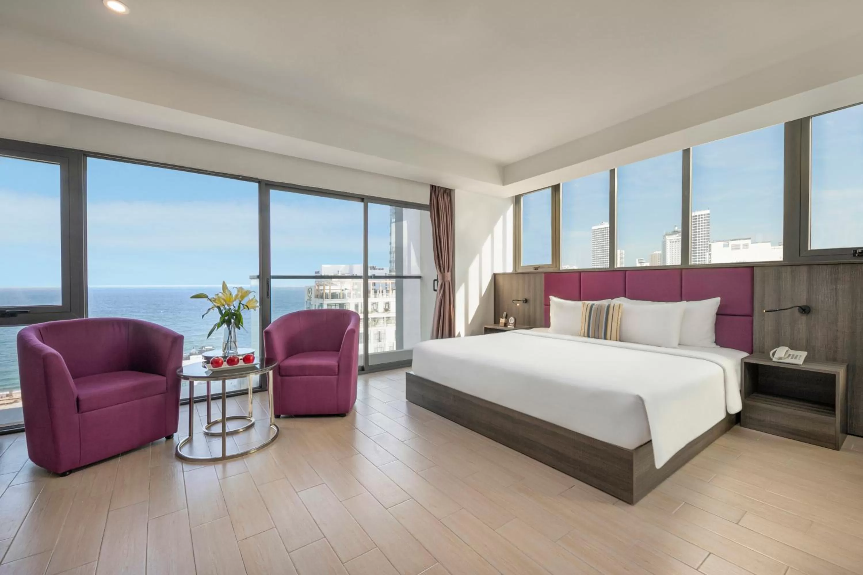 Double Room with Balcony and Sea View in Atlantic Nha Trang Hotel