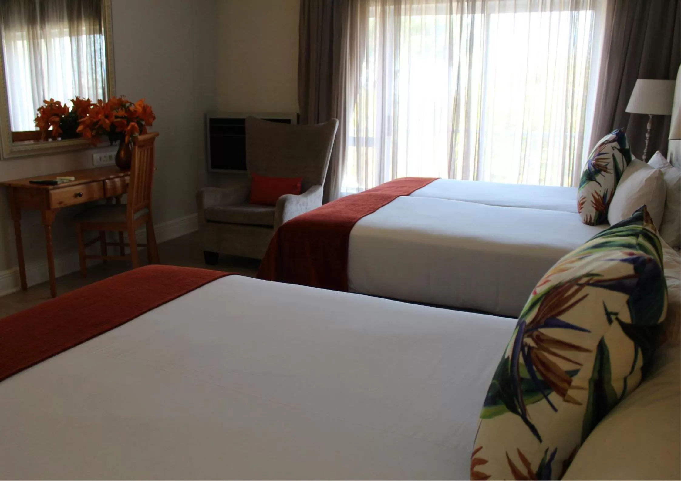 Bed in The Riverside Hotel