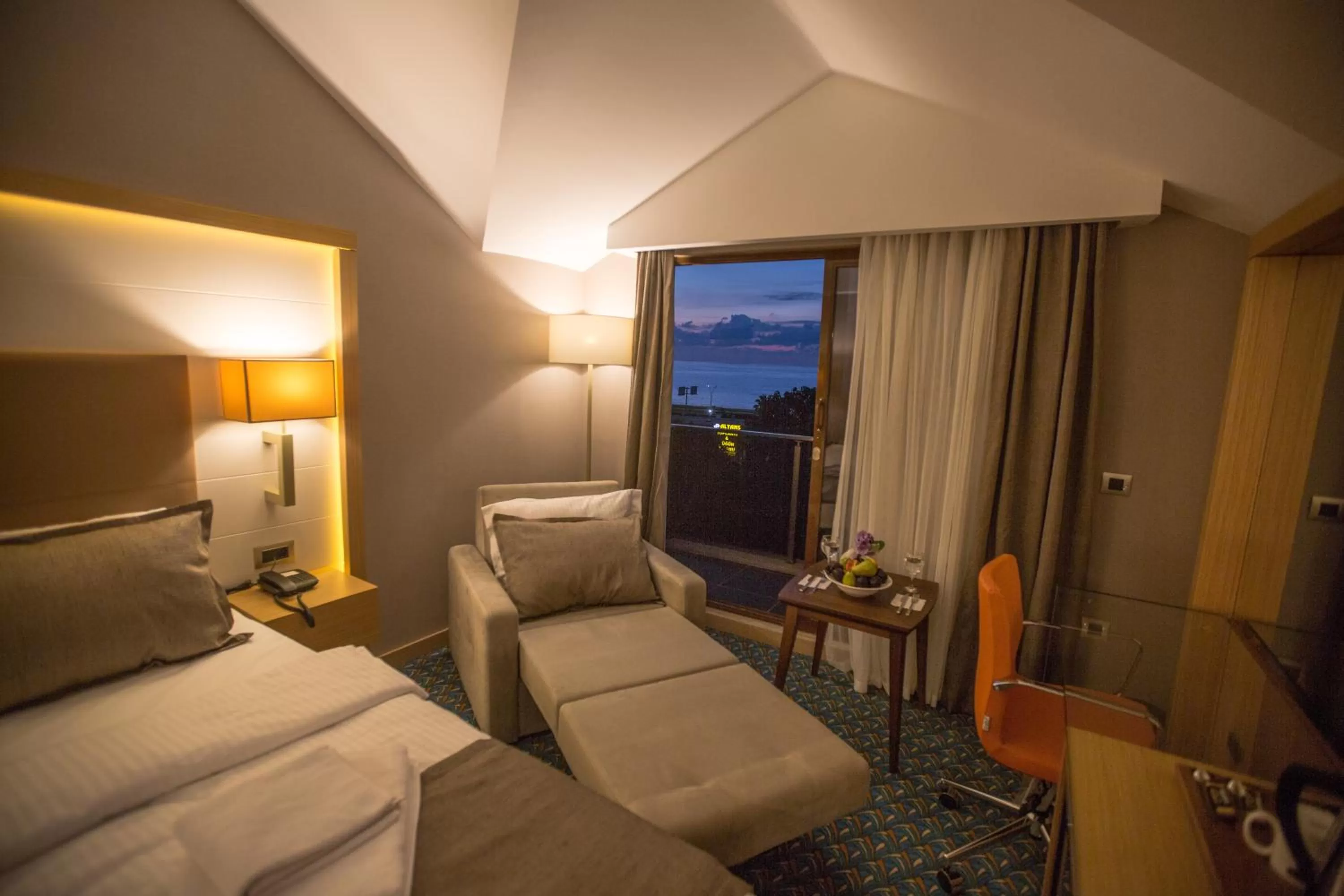 Bed in Blue Sea Hotel