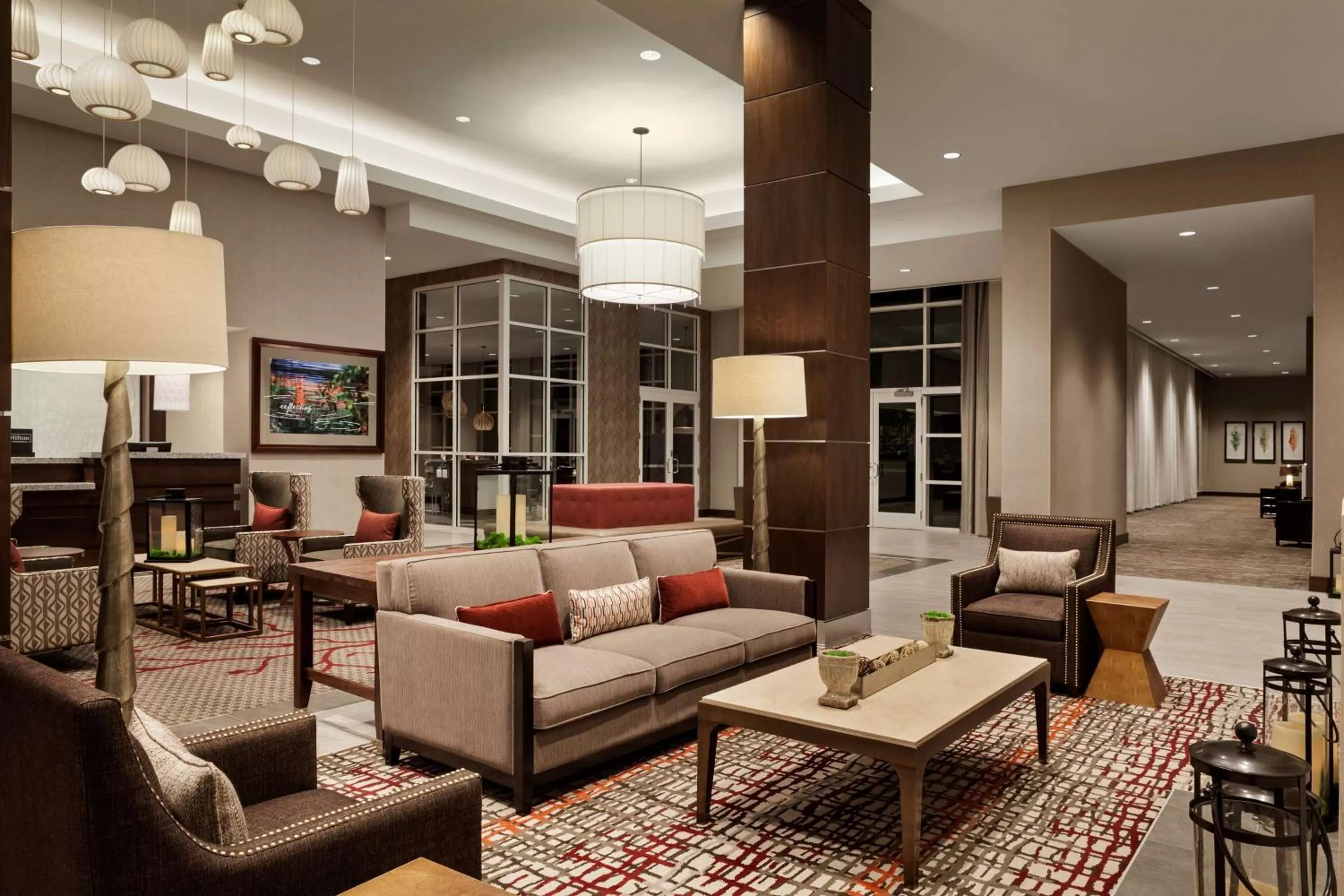 Lobby or reception in Hilton Garden Inn Charlotte Southpark