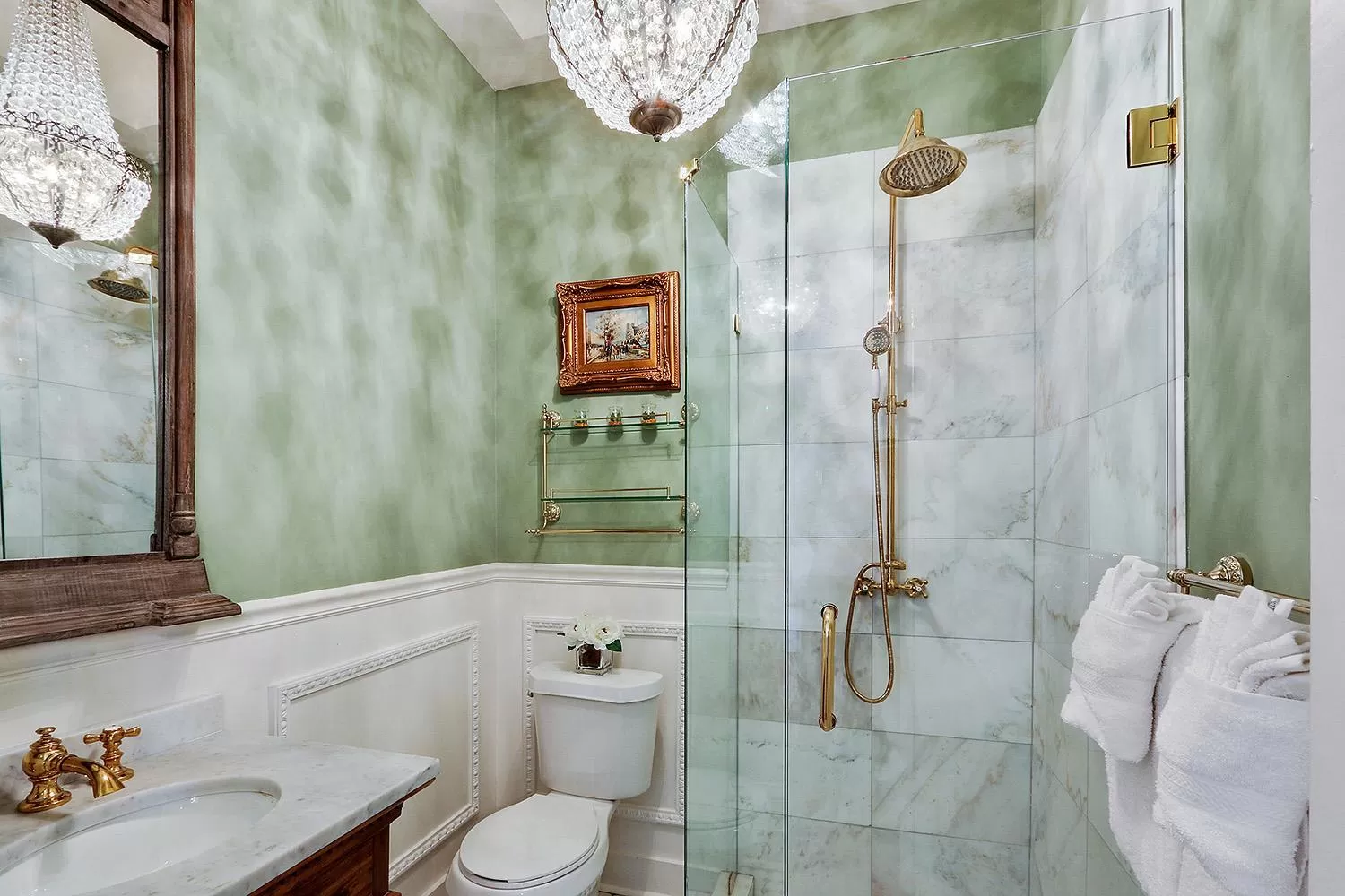 Shower in French Quarter Mansion