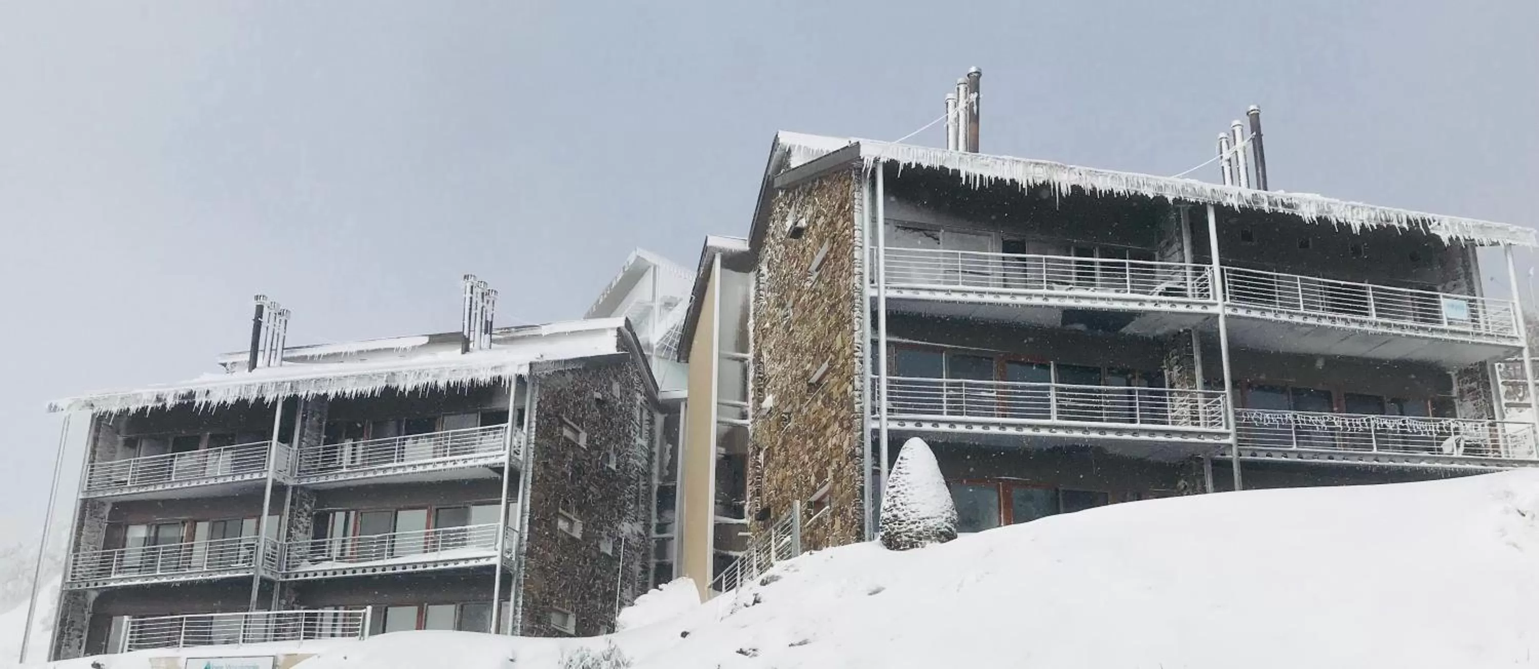 Winter in Alpine Woodsmoke Apartments