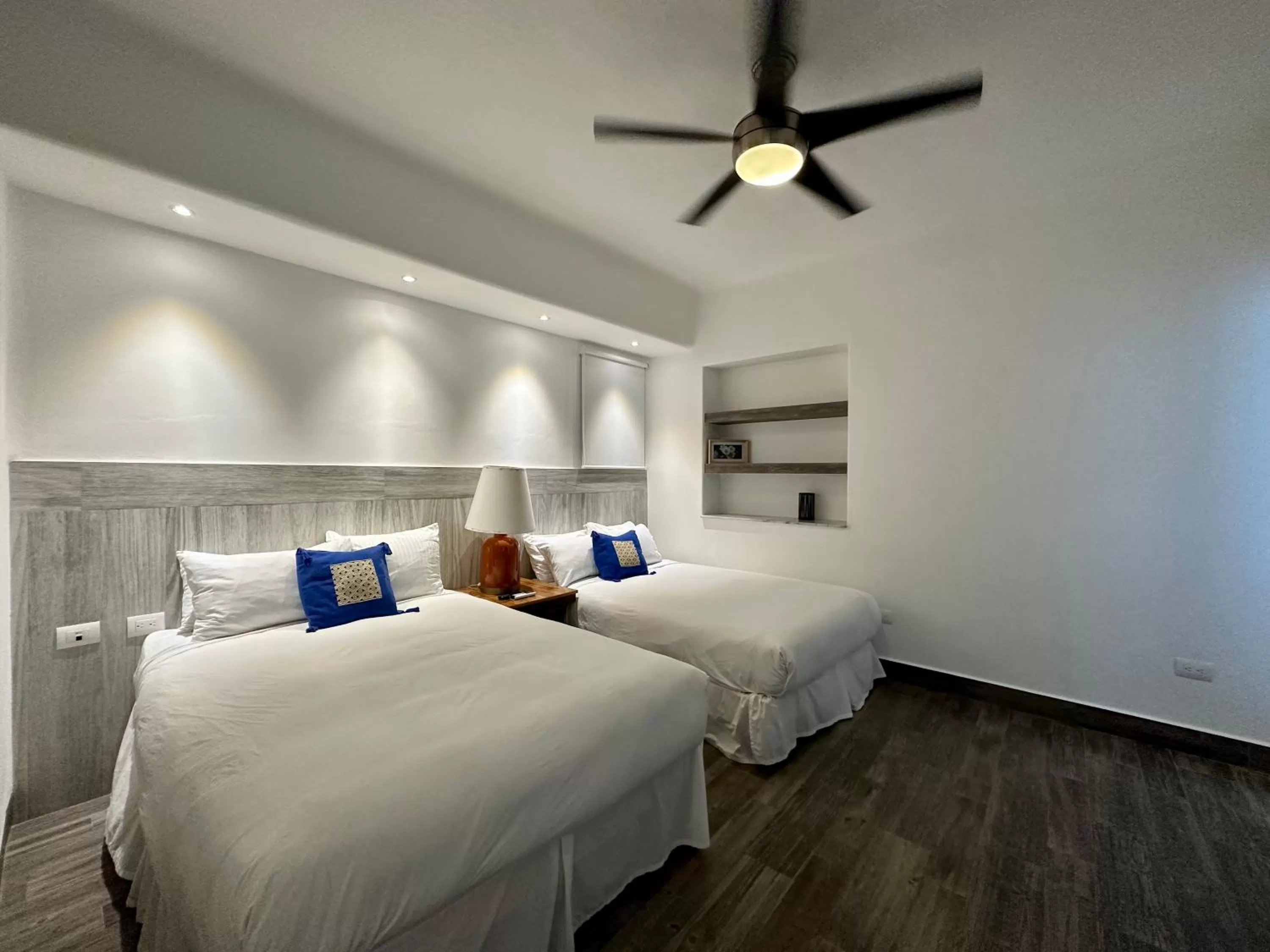 Master Suite 2 Double beds - Lagoon View in Casa Tortugas Boutique Hotel - CANCUN Hidden Gem