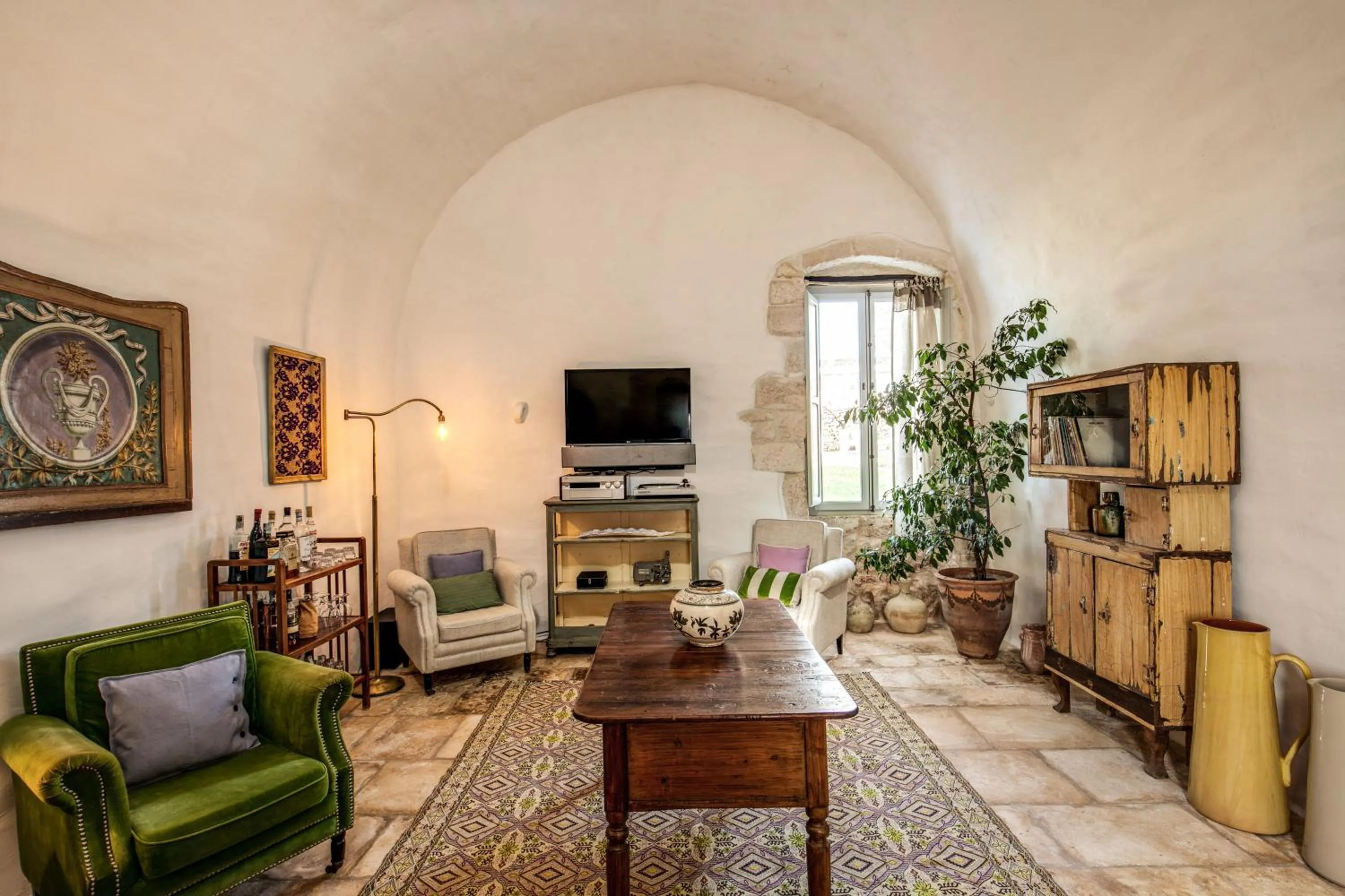 Living room in Masseria Cervarolo