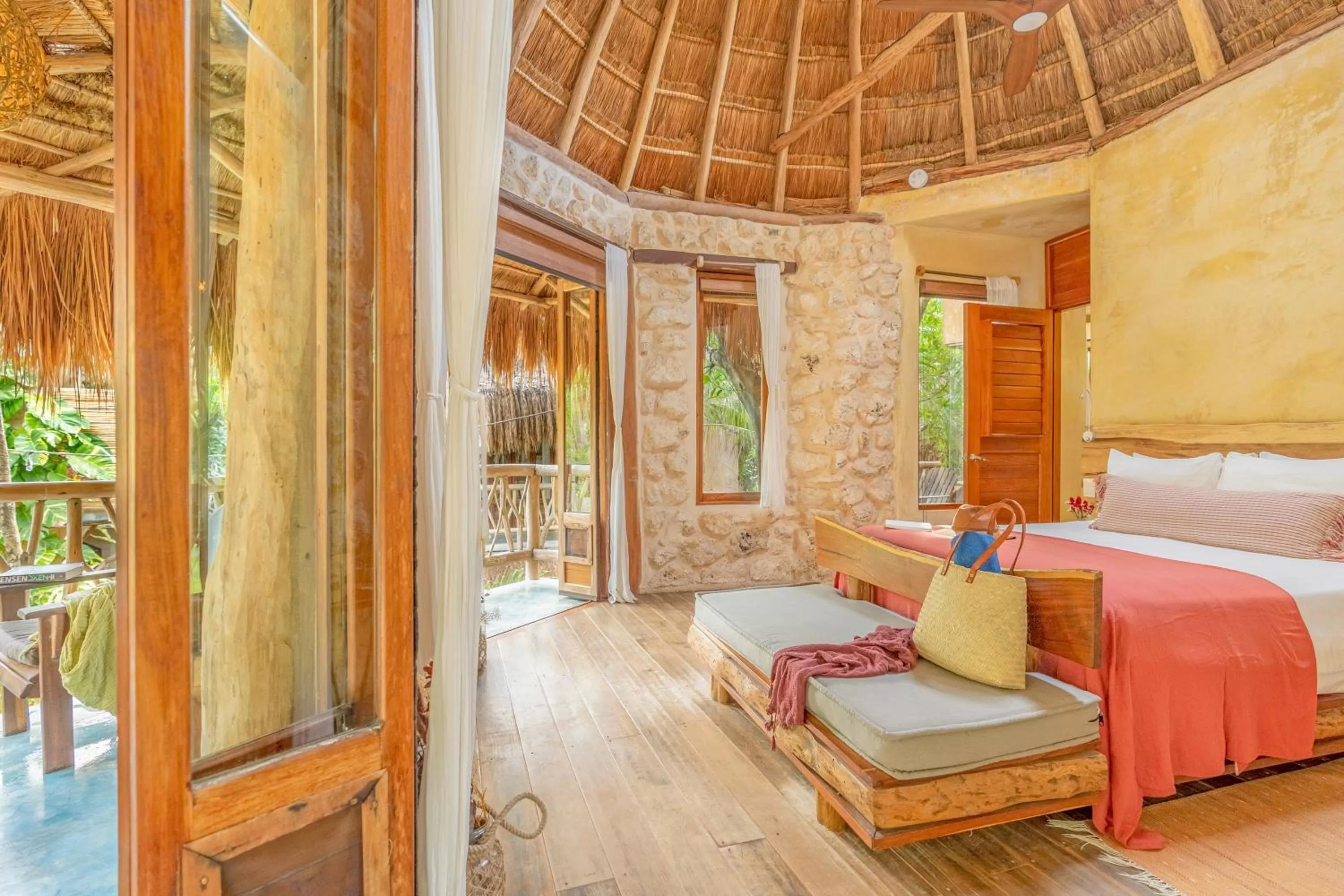 Bed in Alaya Tulum by Ahau Collection