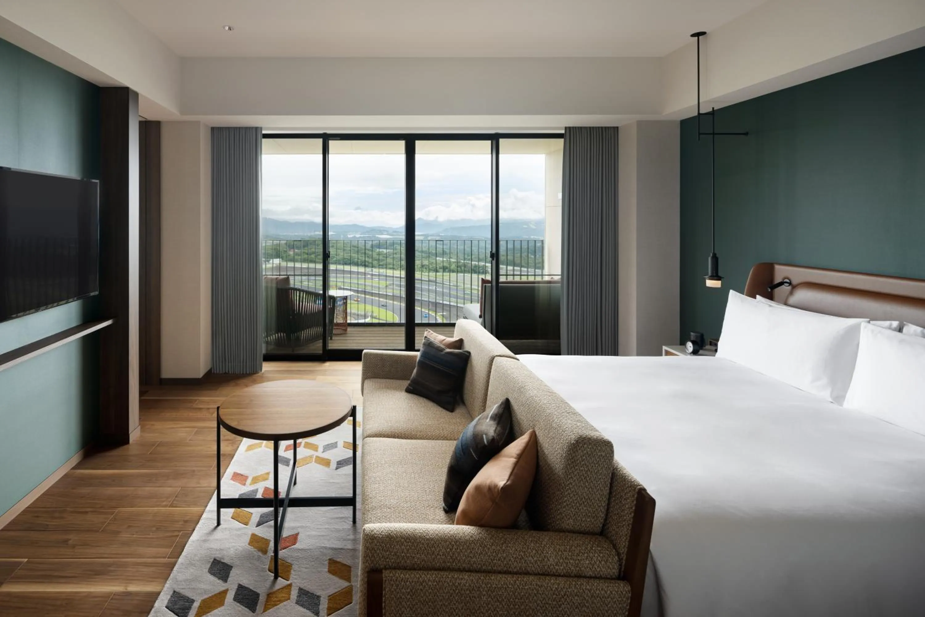 TV and multimedia, Bed in Fuji Speedway Hotel, in The Unbound Collection by Hyatt