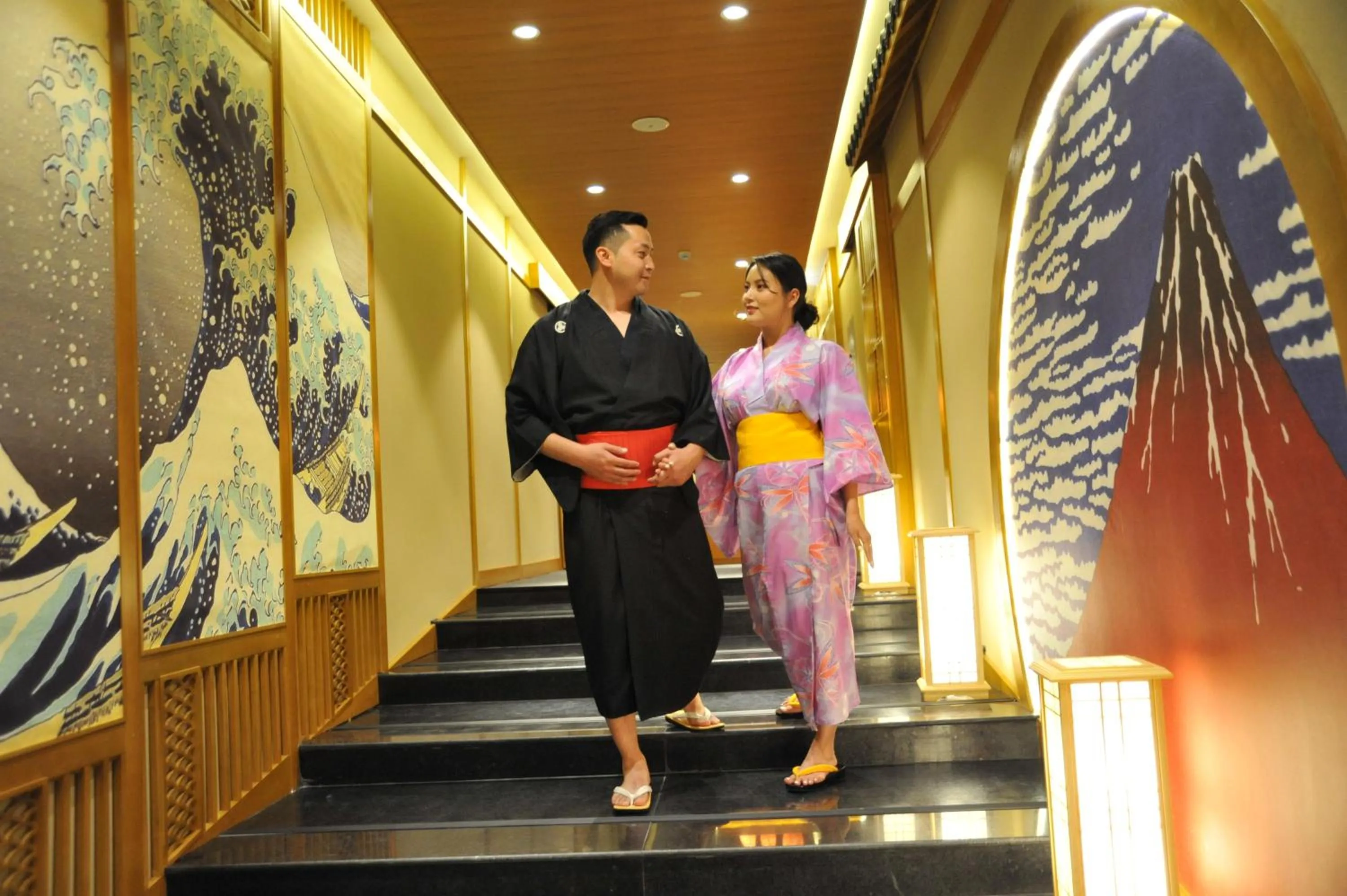 People in Flower Hotel Ulaanbaatar