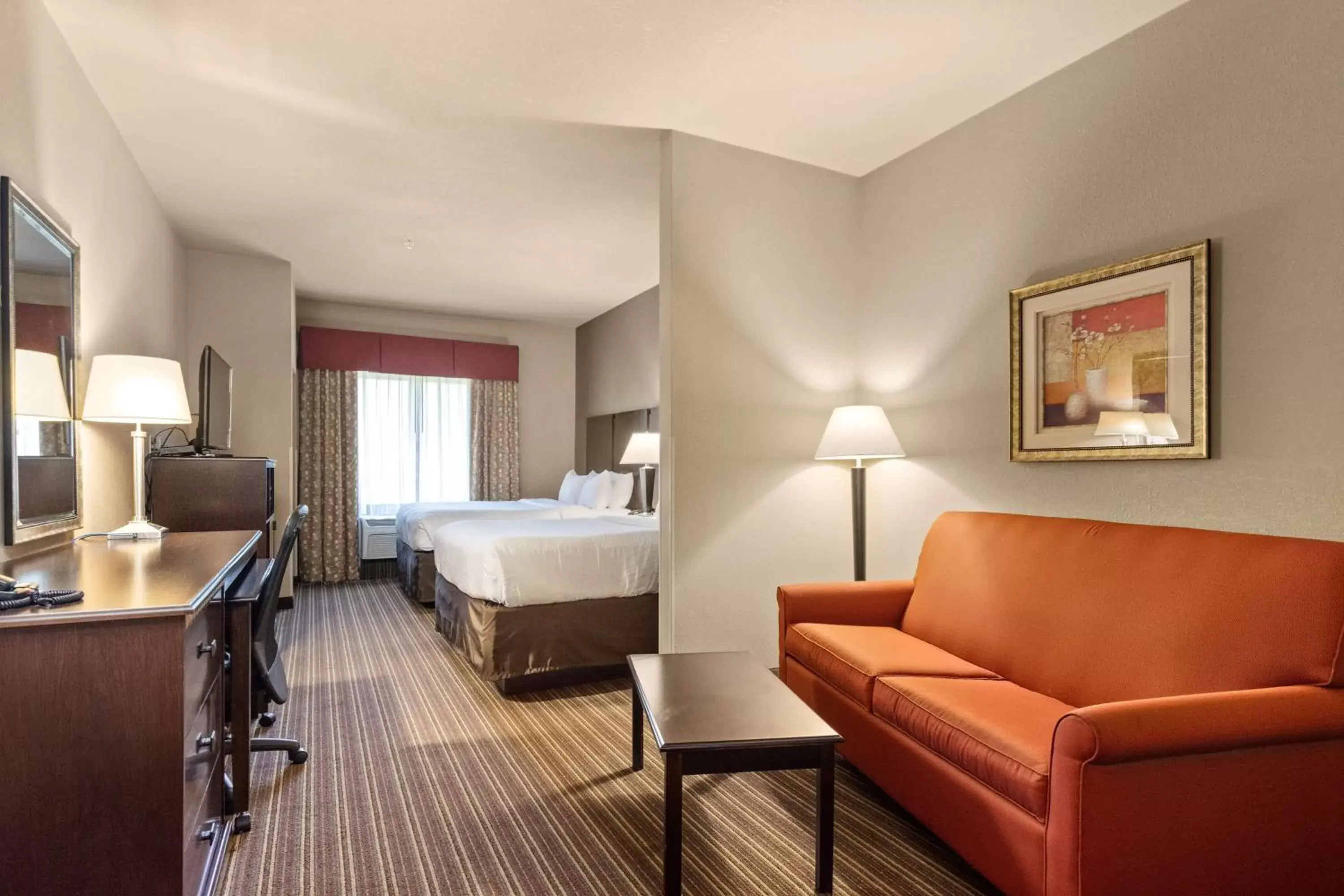 Queen Room with Two Queen Beds and Sofa Bed in SureStay Plus Hotel By Best Western Portland Route 52 West Queen Room with Two Queen Beds and Sofa Bed in SureStay Plus Hotel By Best Western Portland Route 52 West