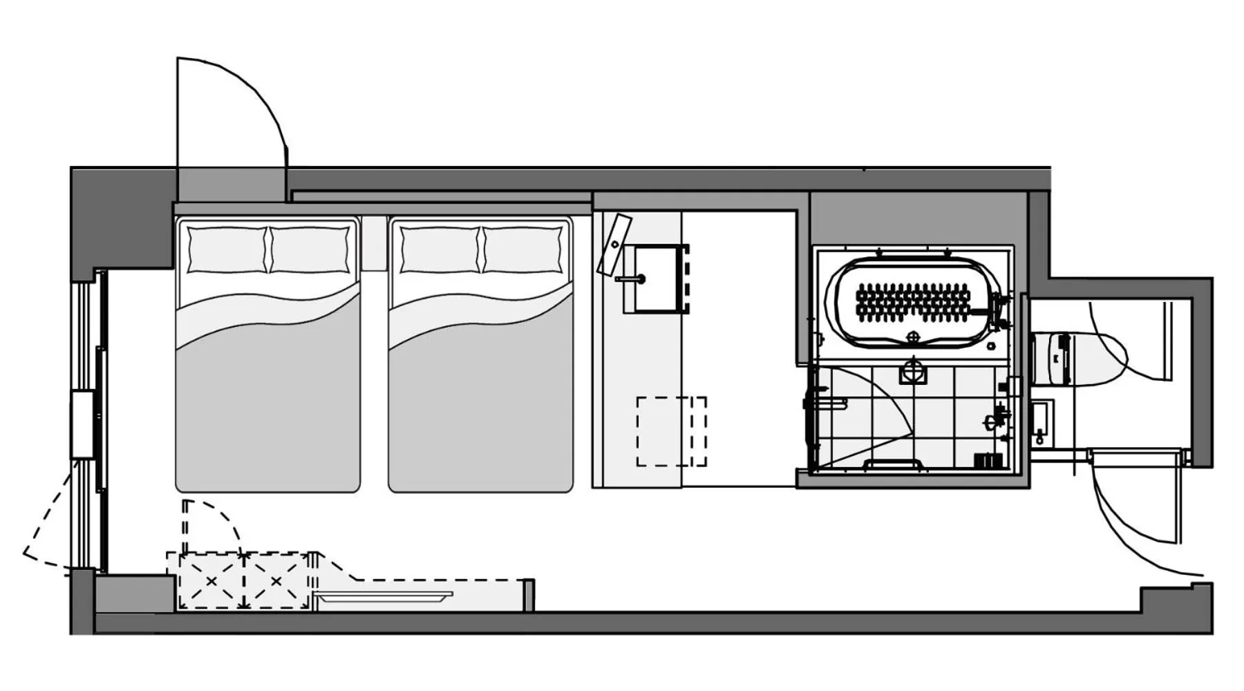 Floor plan in KAYA Kyoto Nijo Castle, BW Signature Collection by Best Western