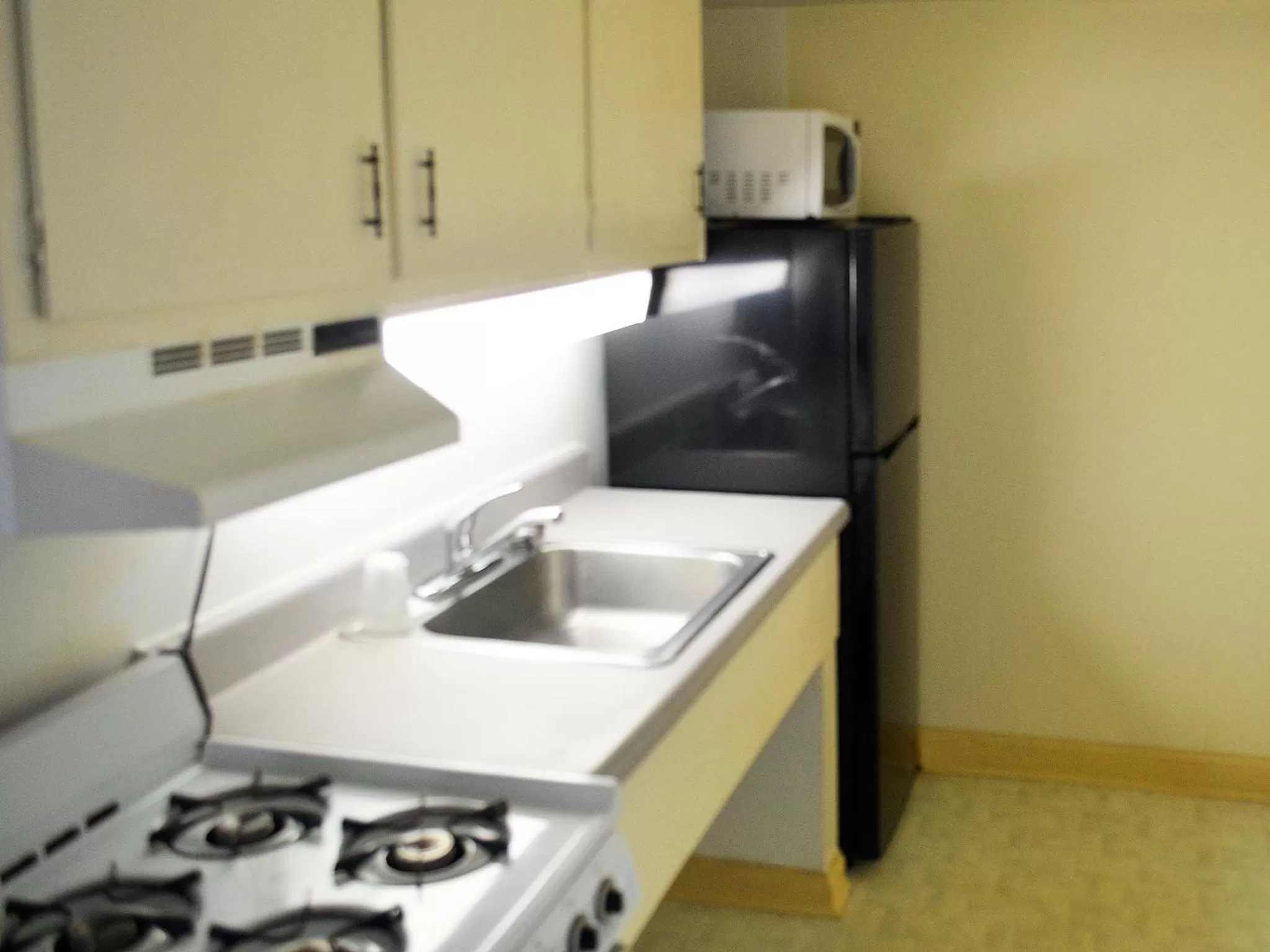 Kitchen or kitchenette in Cerca Del Mar Motel