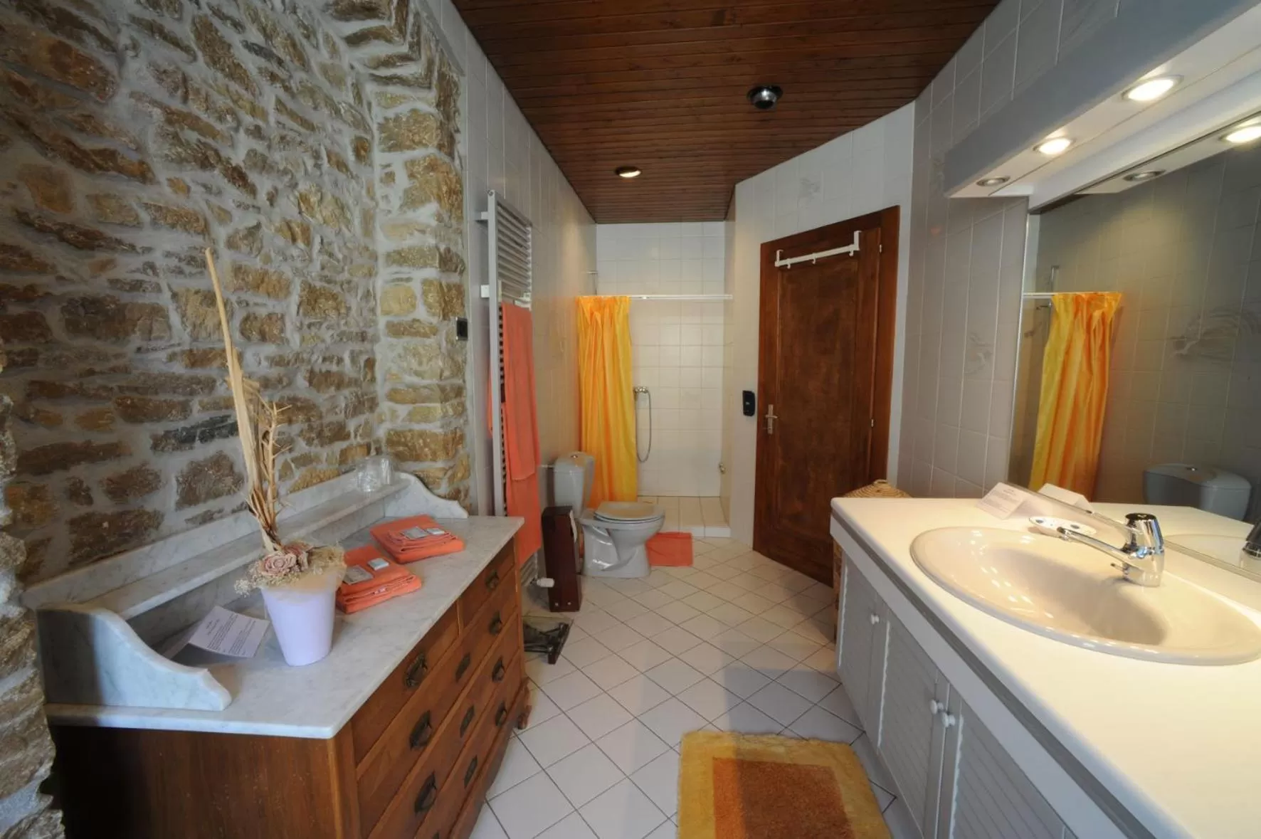 Shower in Chez Gilles hôtel resto bar SA