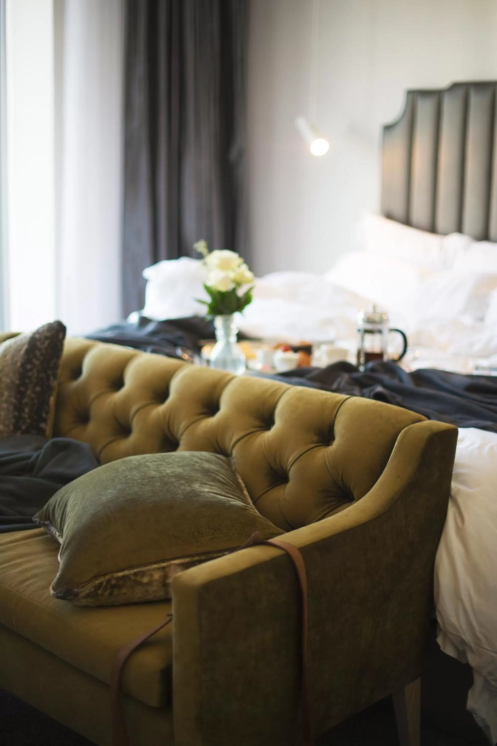 Bed in The Manor House at the Queen Victoria Hotel by NEWMARK