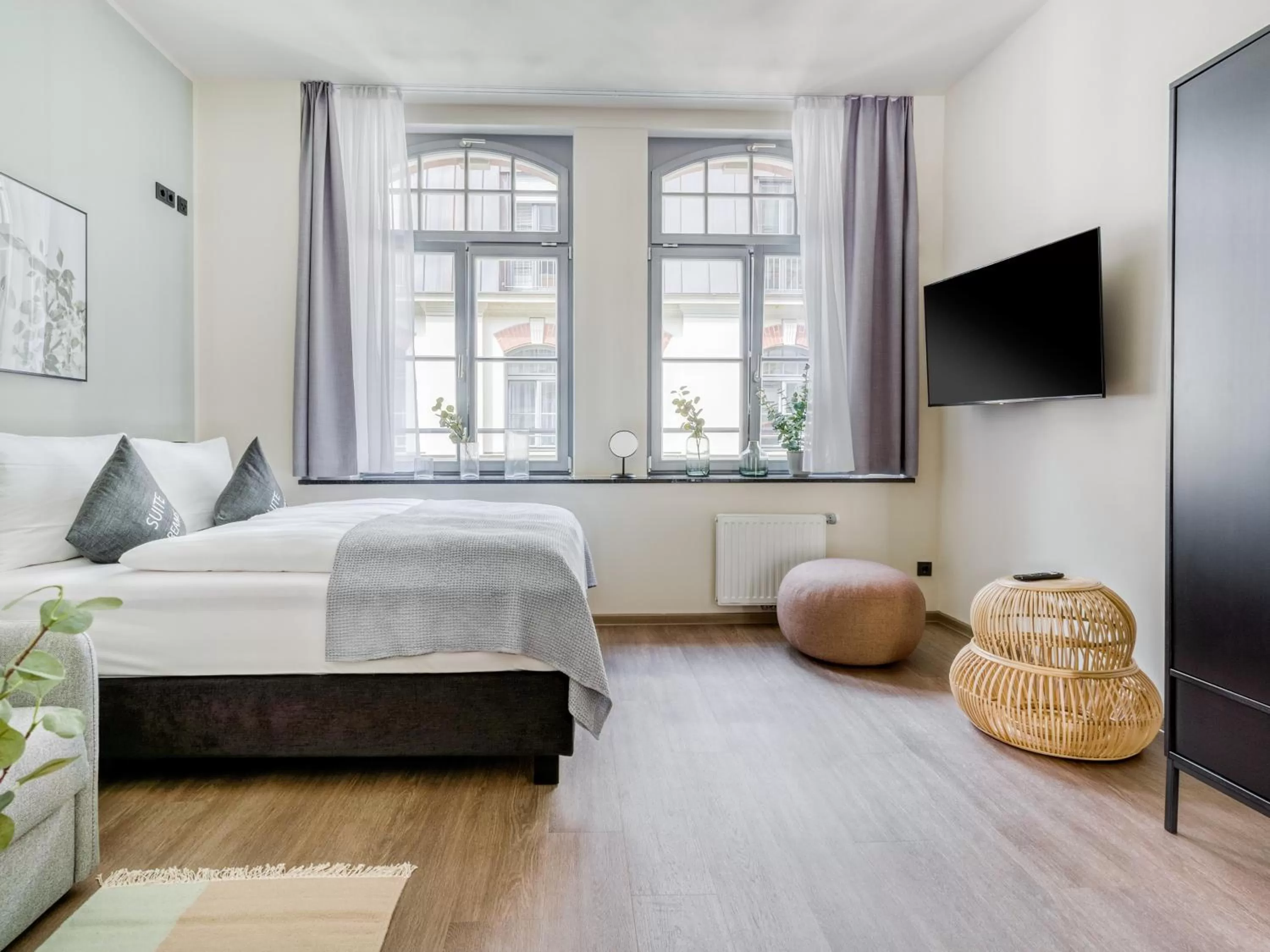 Bed in Limehome Leipzig Oelßner's Hof