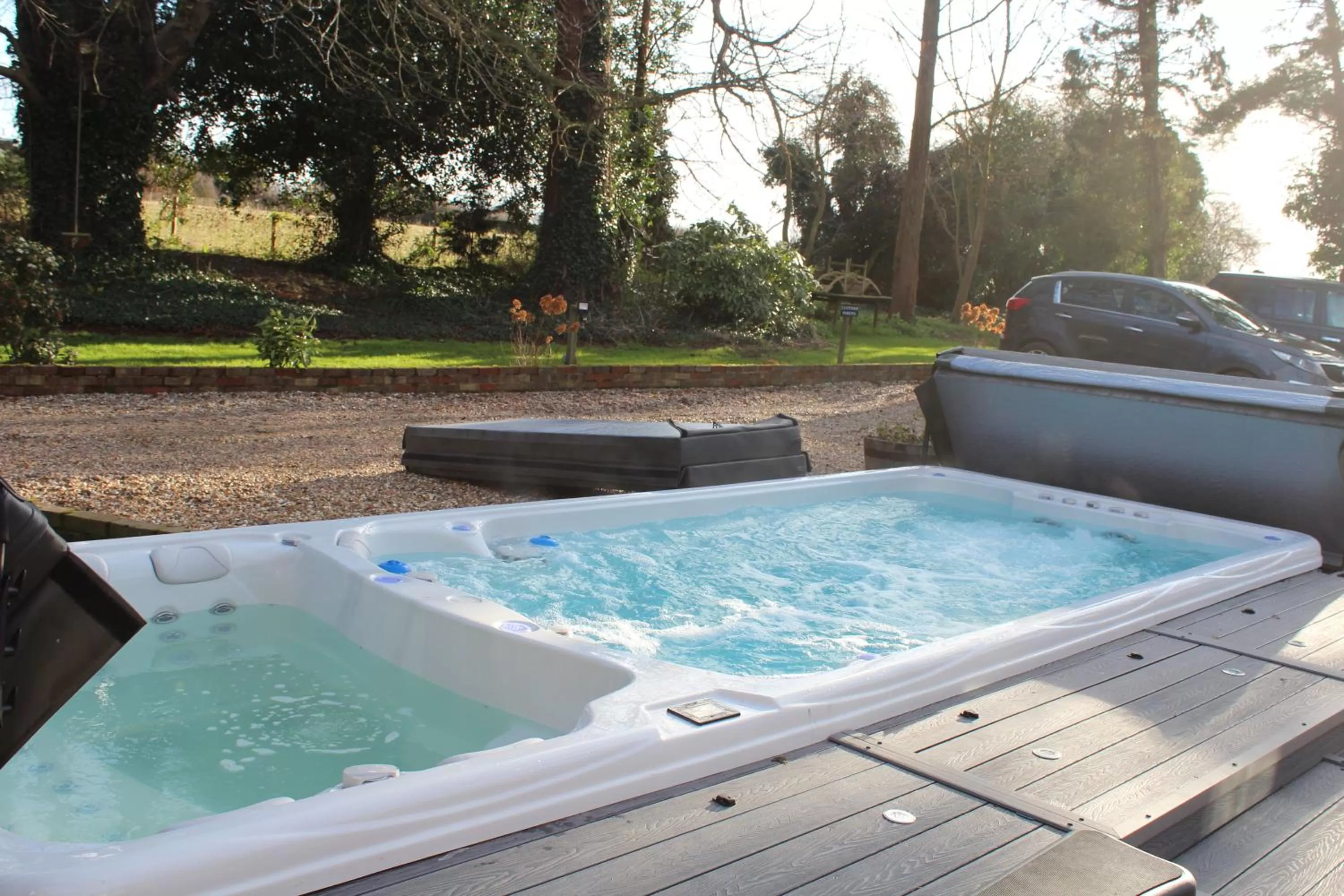 Hot Tub in Molland Manor House Bed & Breakfast