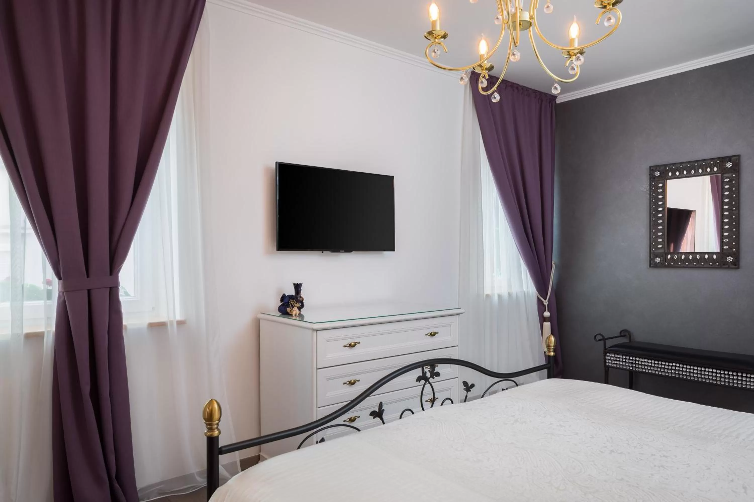 Decorative detail, TV/Entertainment Center in Romantic Luxury Rooms