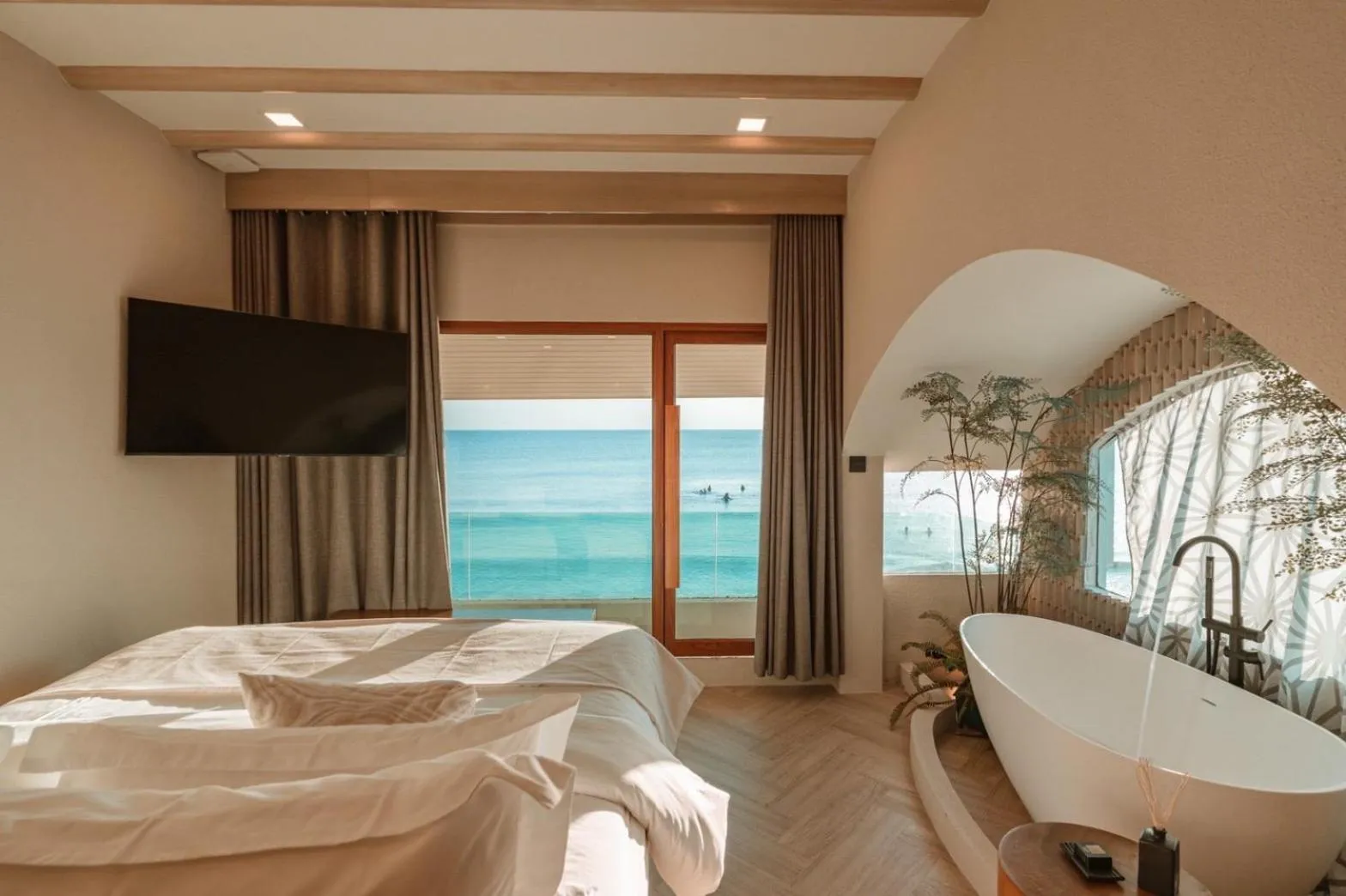 Bed in Maldives Beach Resort