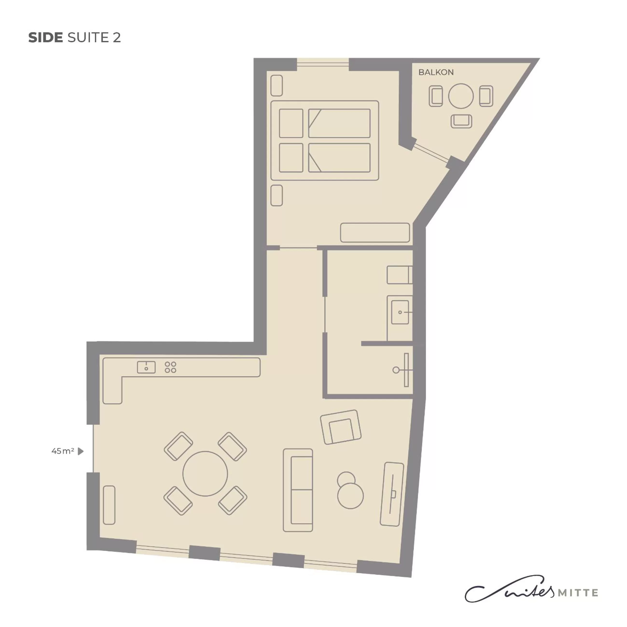 Shower, Floor Plan in Suites MITTE - Aparthotel