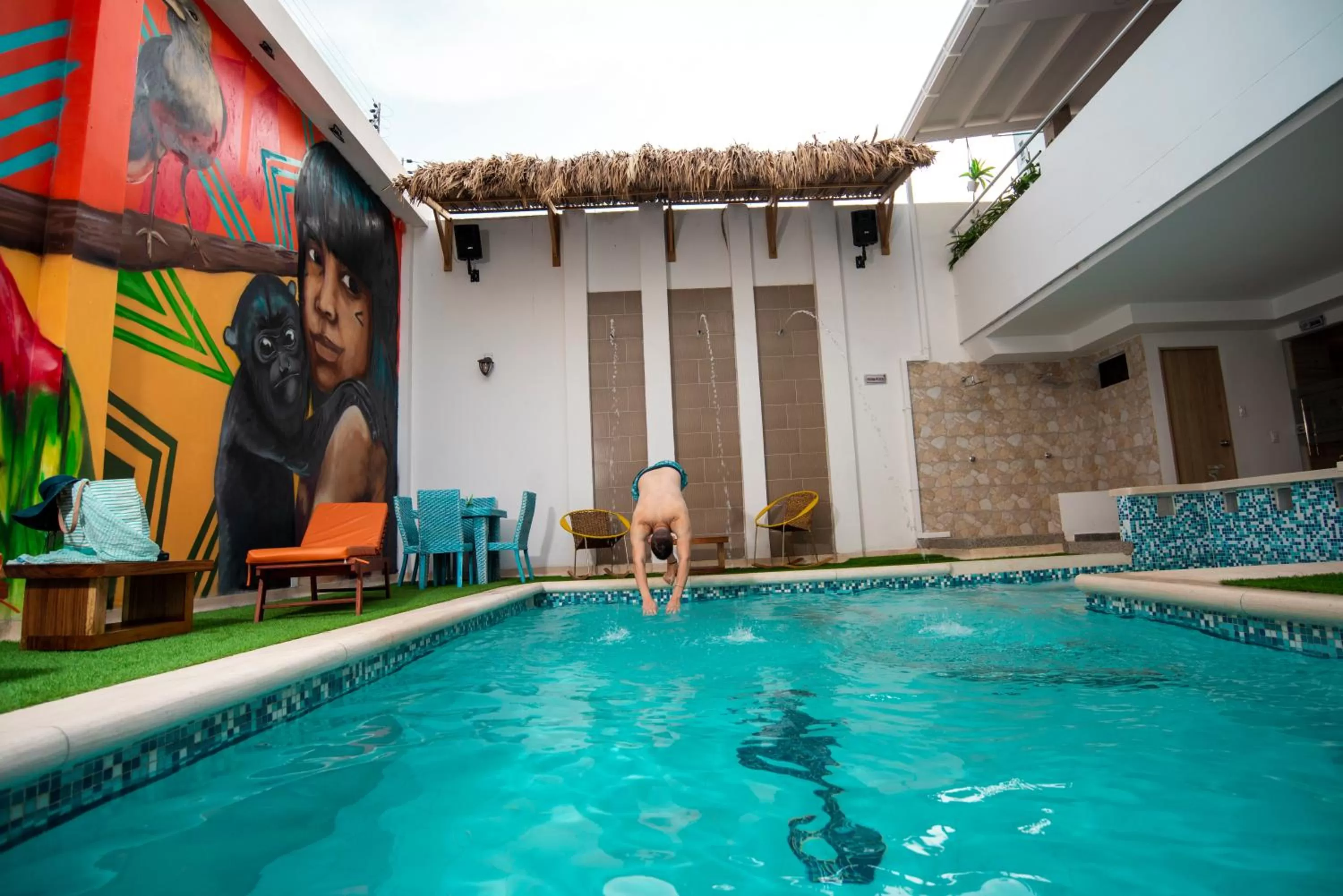 People, Swimming Pool in Hotel Boutique CASA CHUNUU Santa Marta