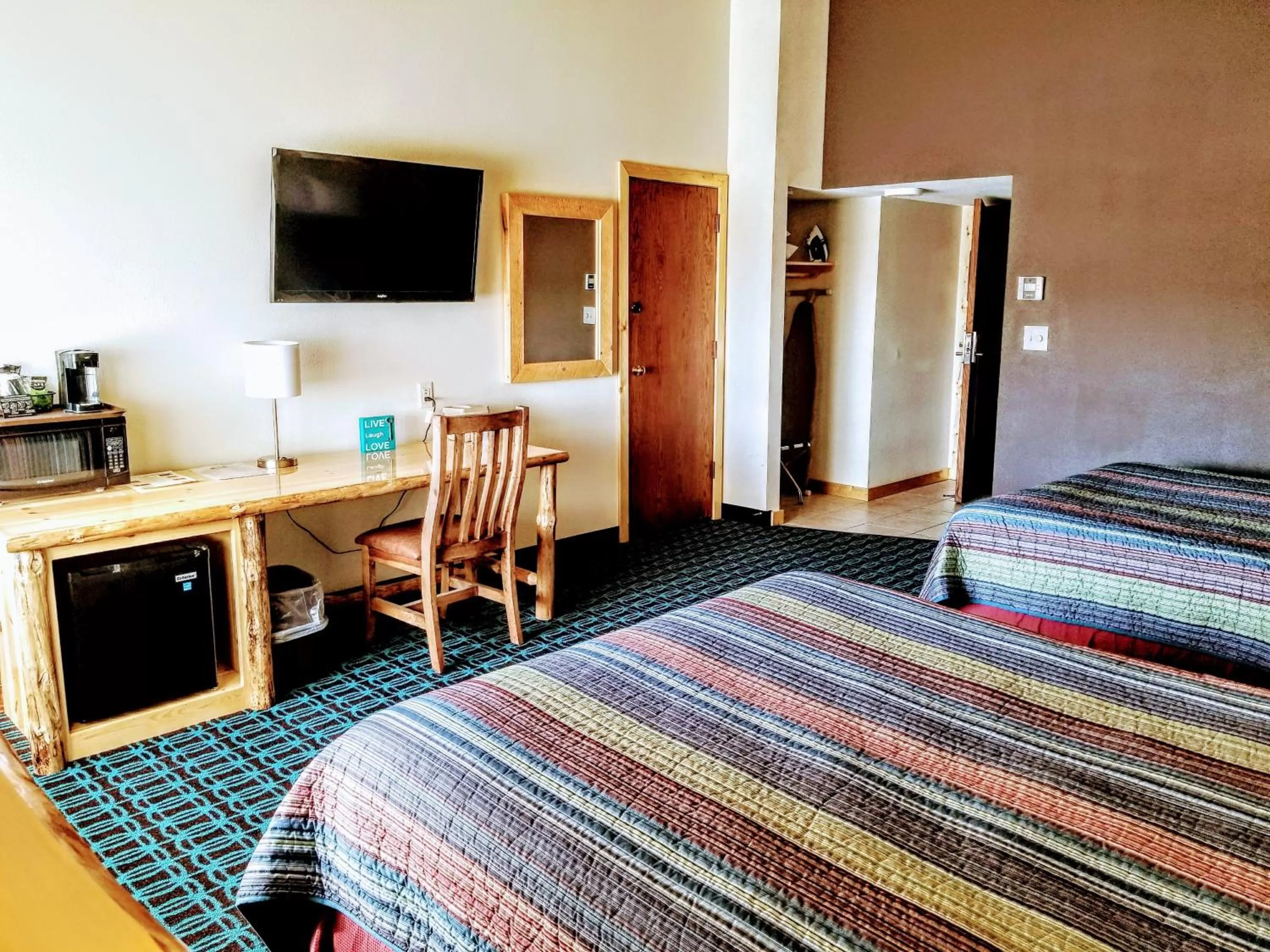 Bed in Round Barn Lodge