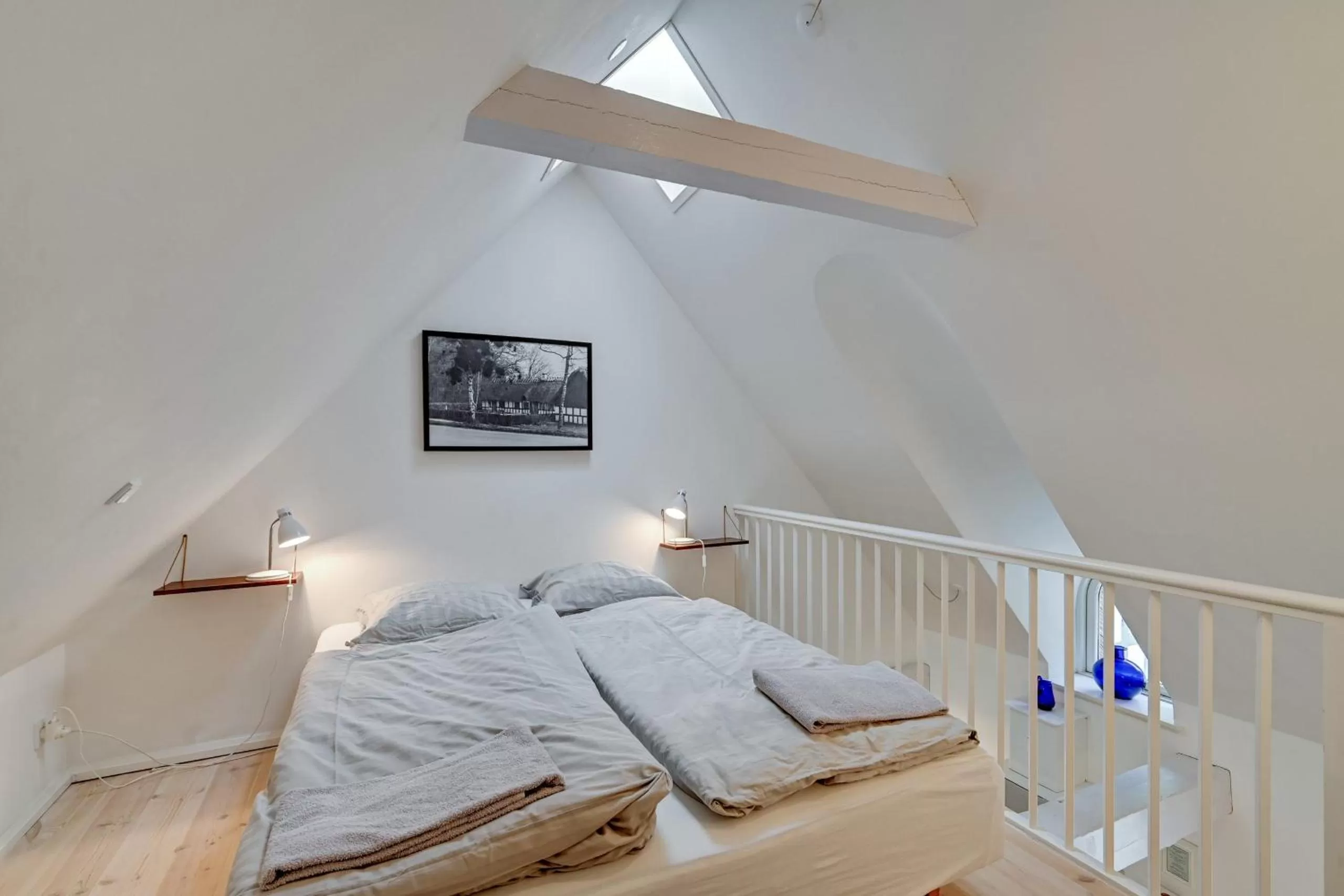 Bedroom, Bed in Hørhavegården B&B