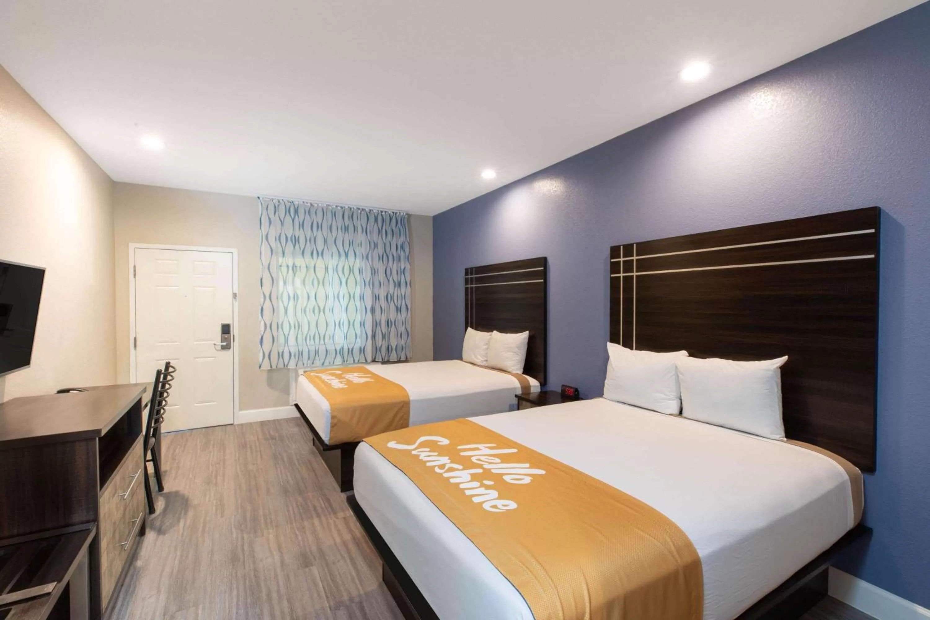 Queen Room with Two Queen Beds and Roll-In Shower - Mobility/Hearing Accessible - Non-Smoking in Days Inn & Suites by Wyndham La Porte