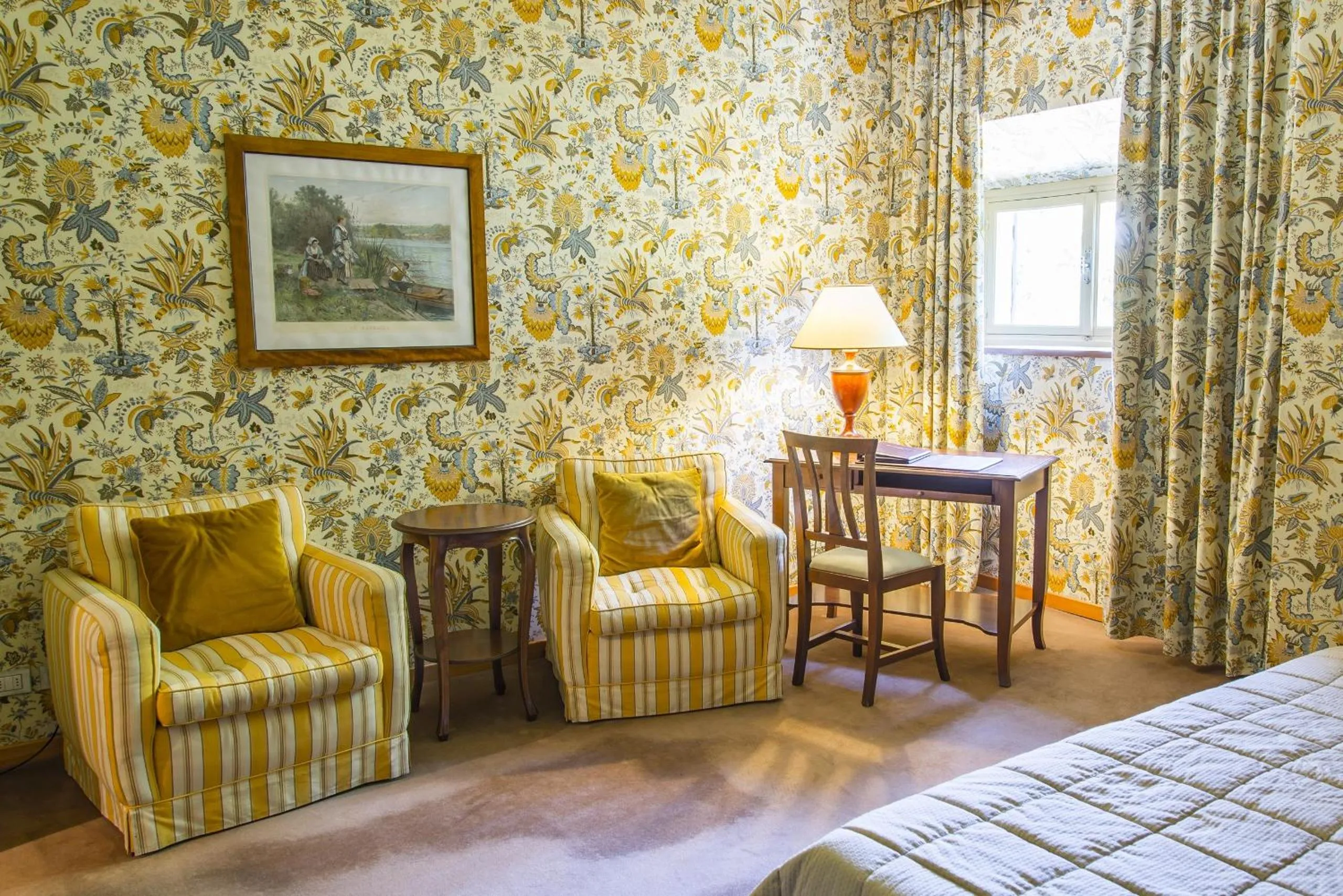 Seating area, Bed in Hotel Villa La Principessa