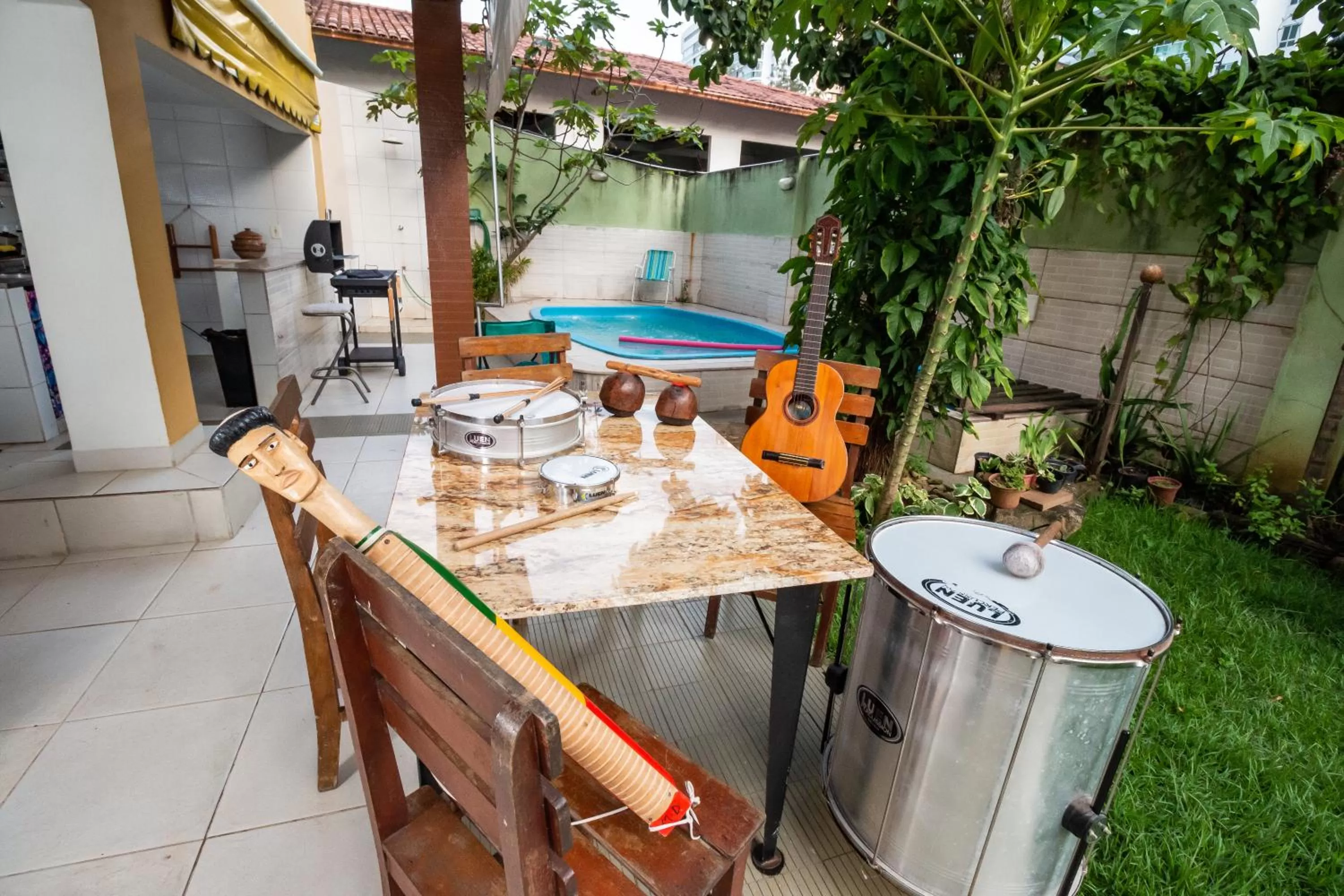 Patio, Pool View in A Casa Morro do Moreno