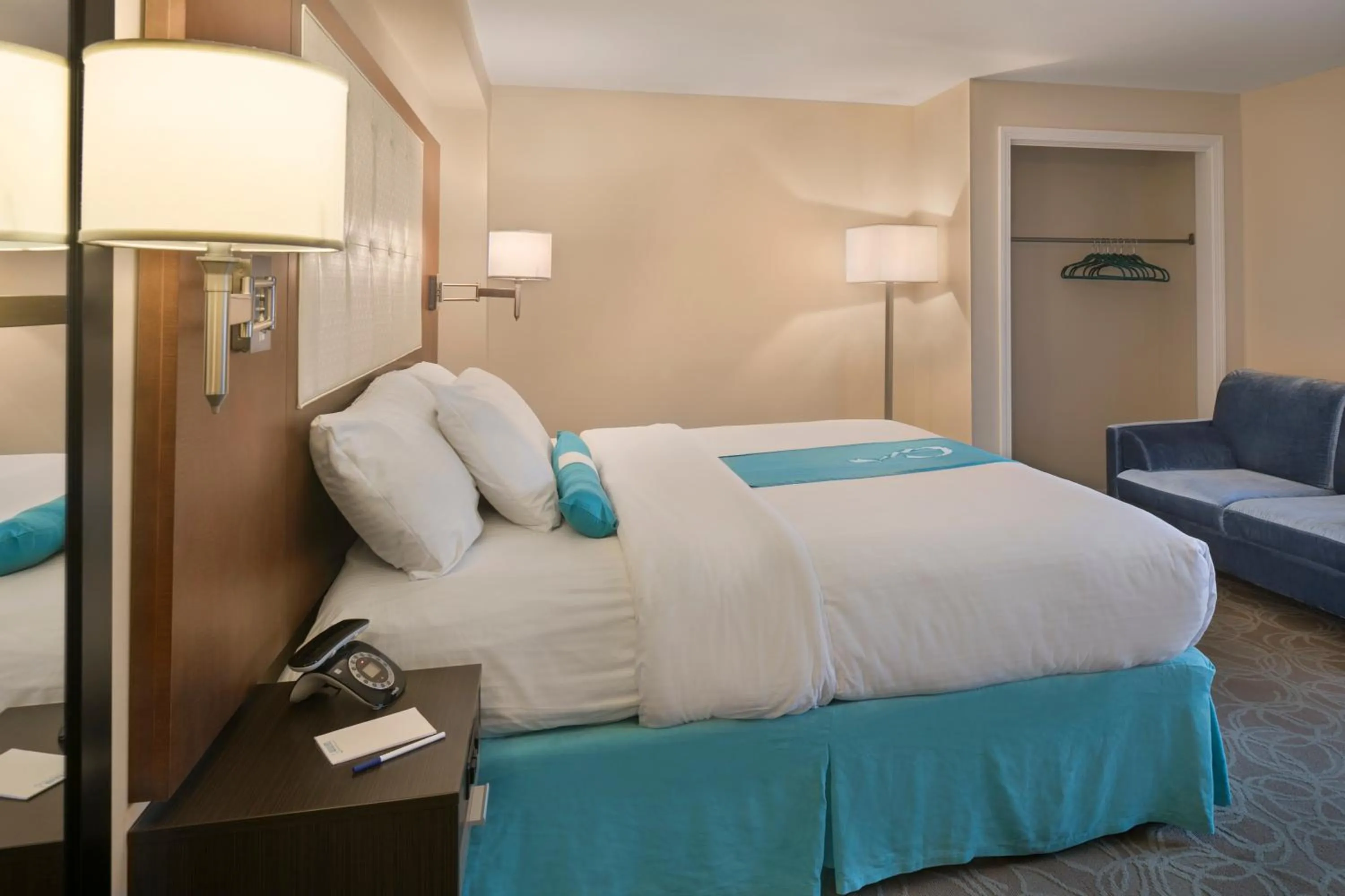 Bed in Aqua Blue Hotel