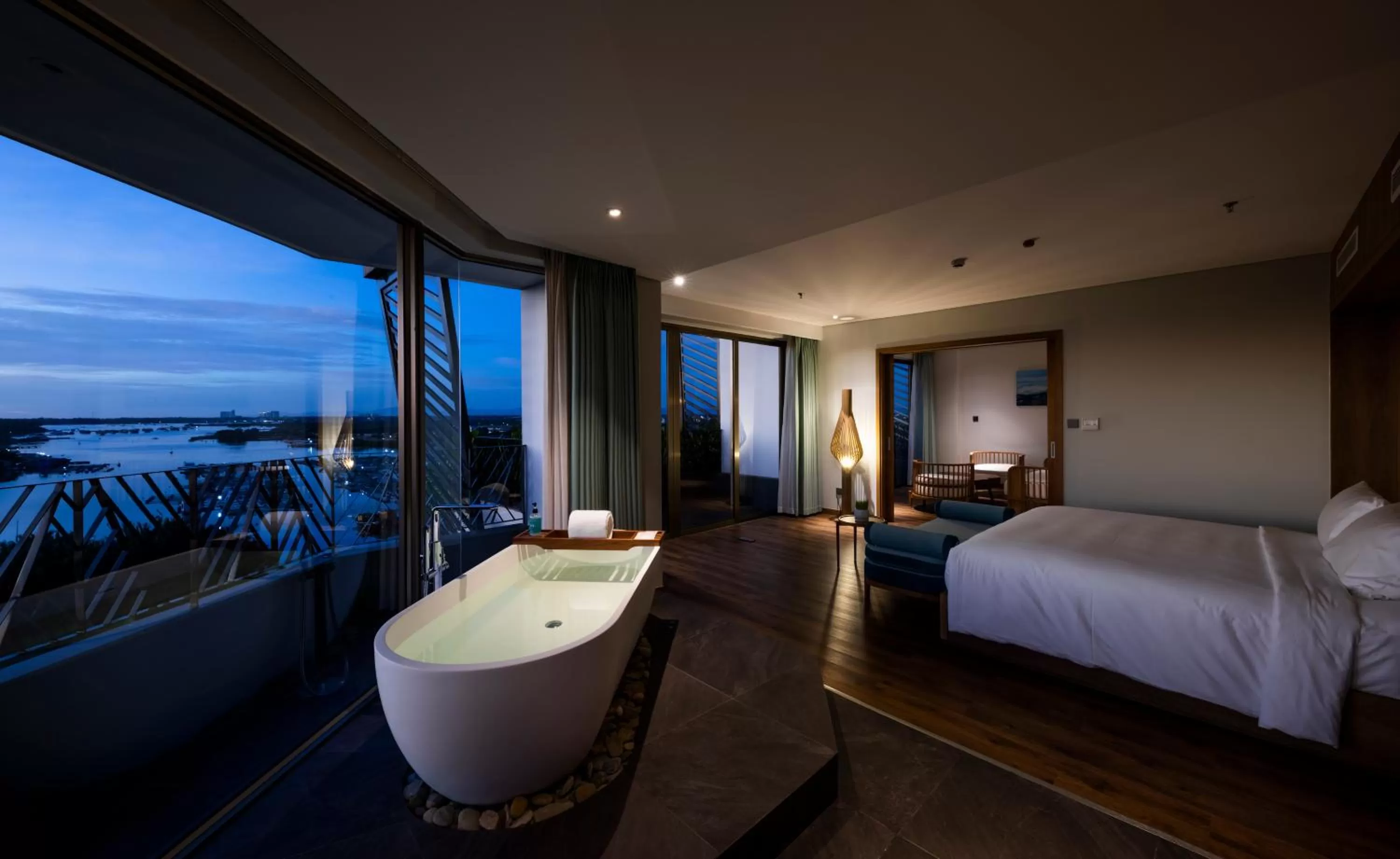 Bath, Bed in Bellerive Hoi An Resort and Spa