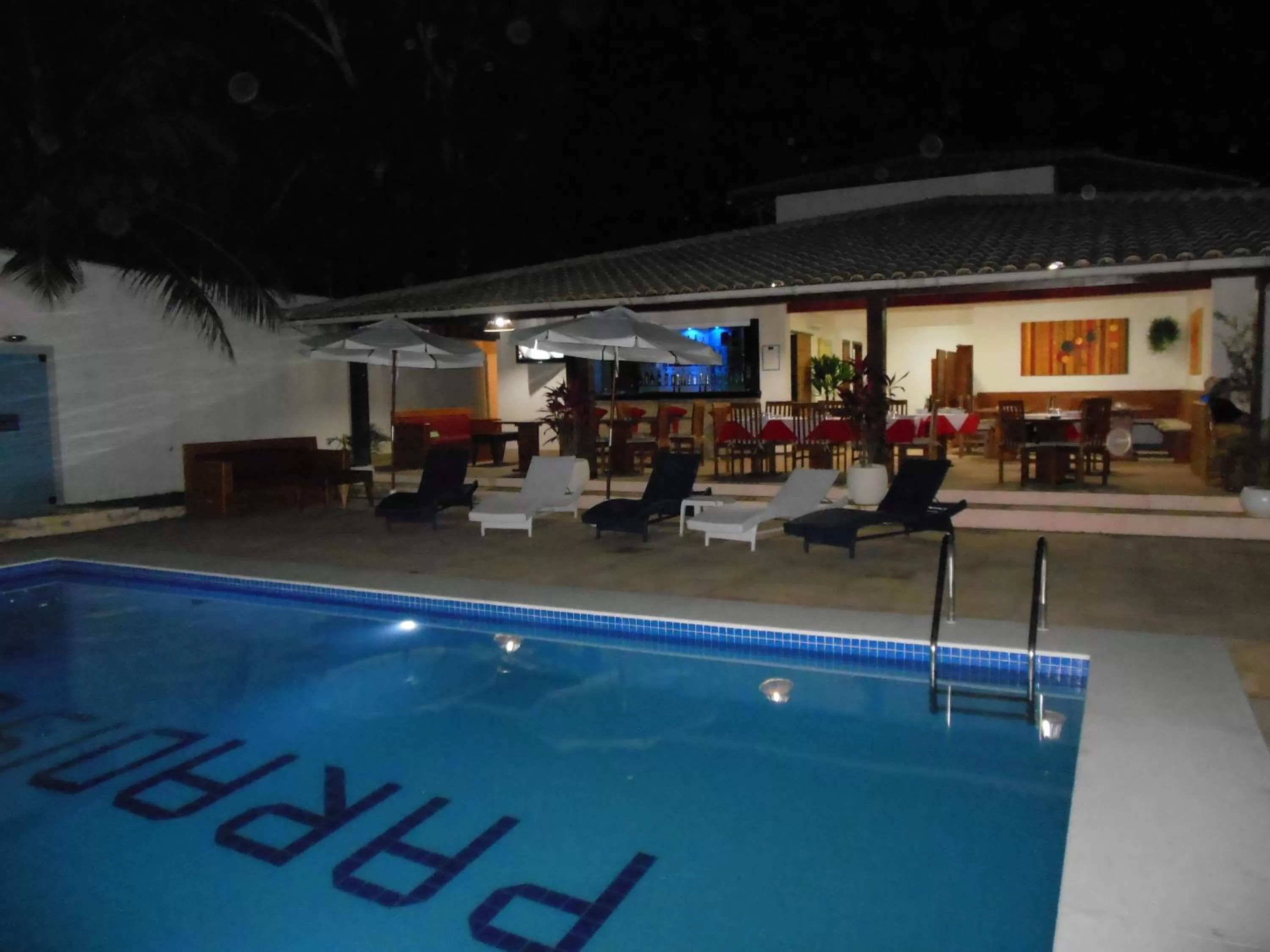 Night, Swimming Pool in Hotel Pousada Salvador Paradise