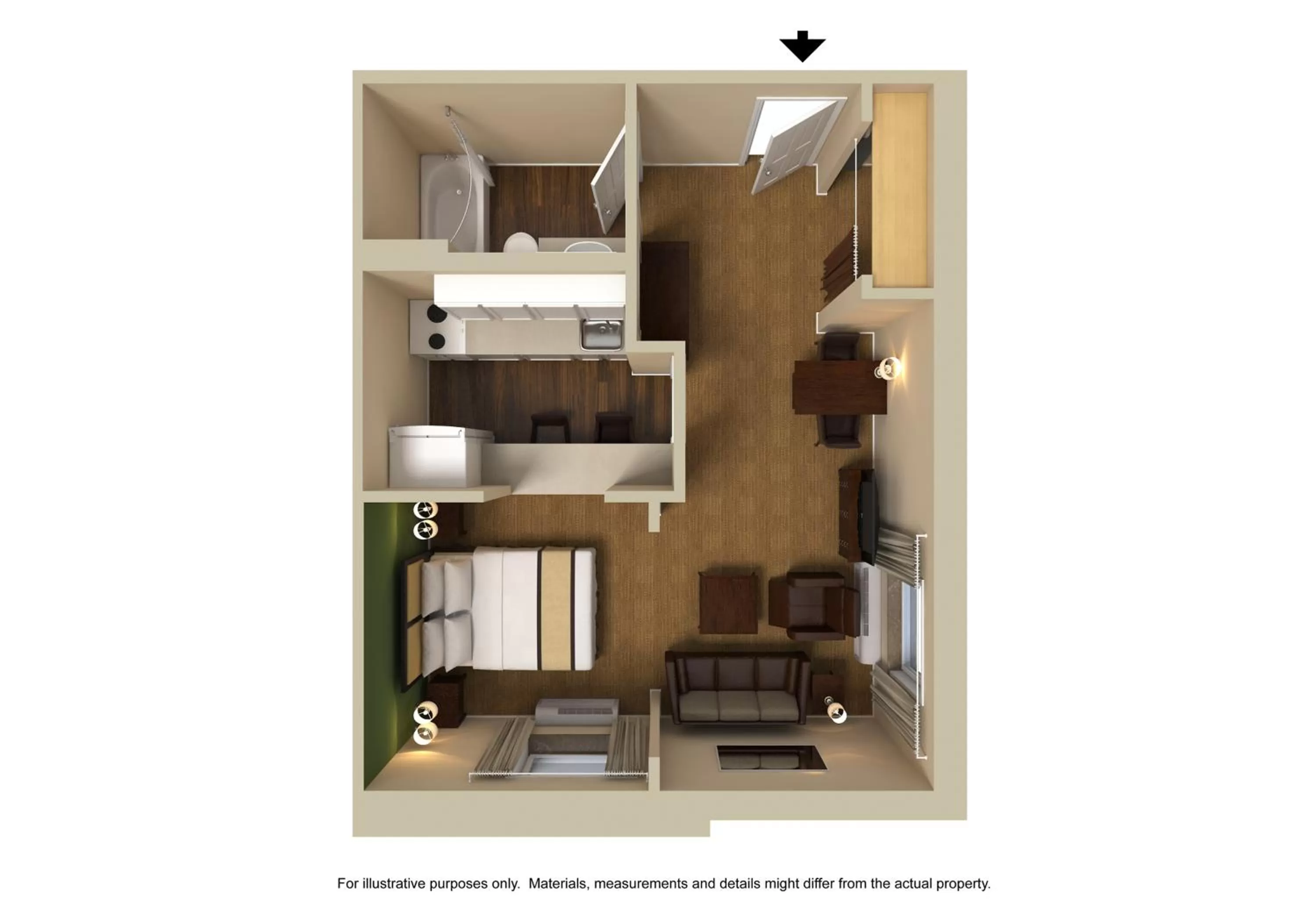 Floor plan in Extended Stay America Suites - El Paso - West
