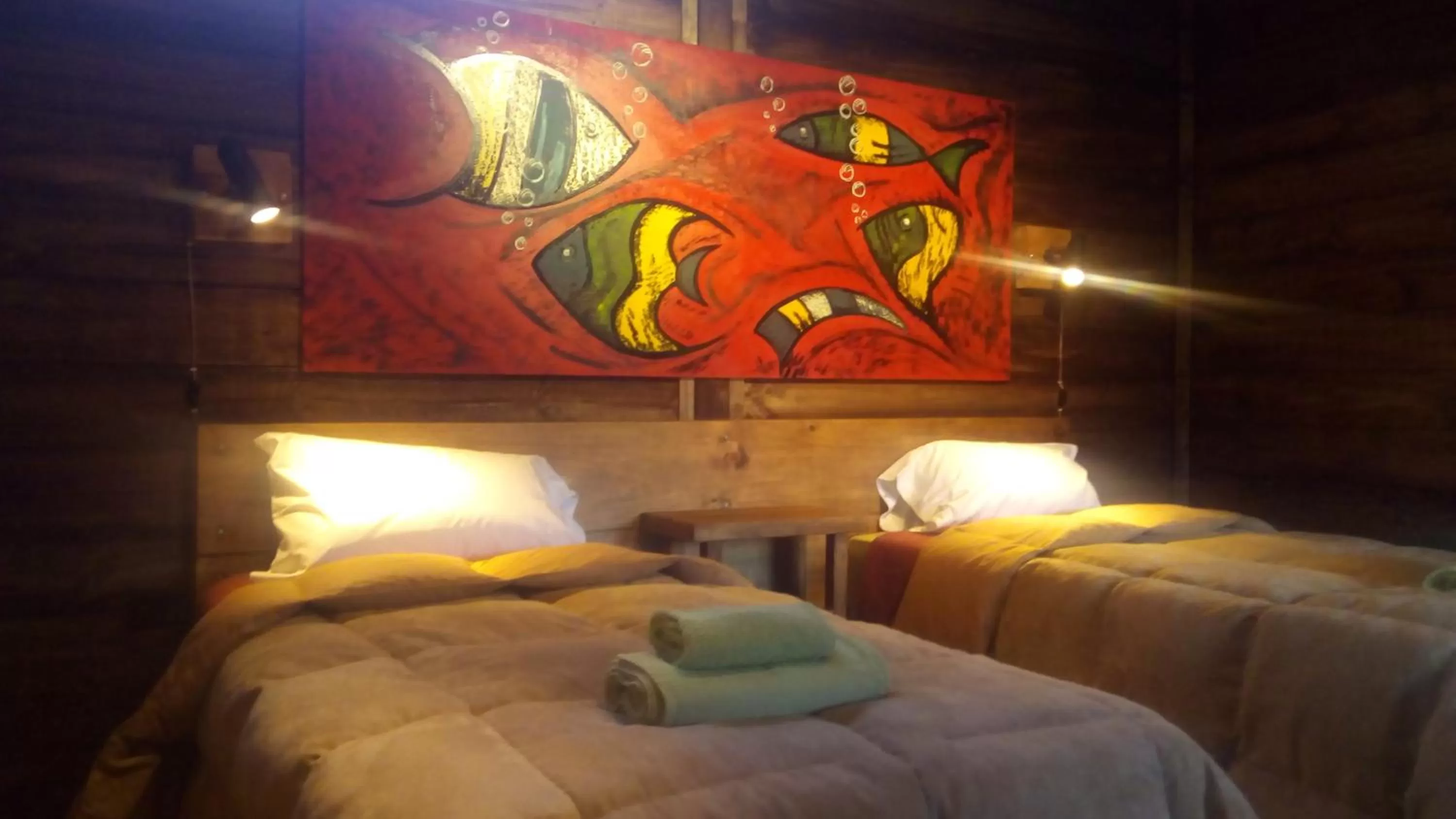Bed in Las Pitras Lodge