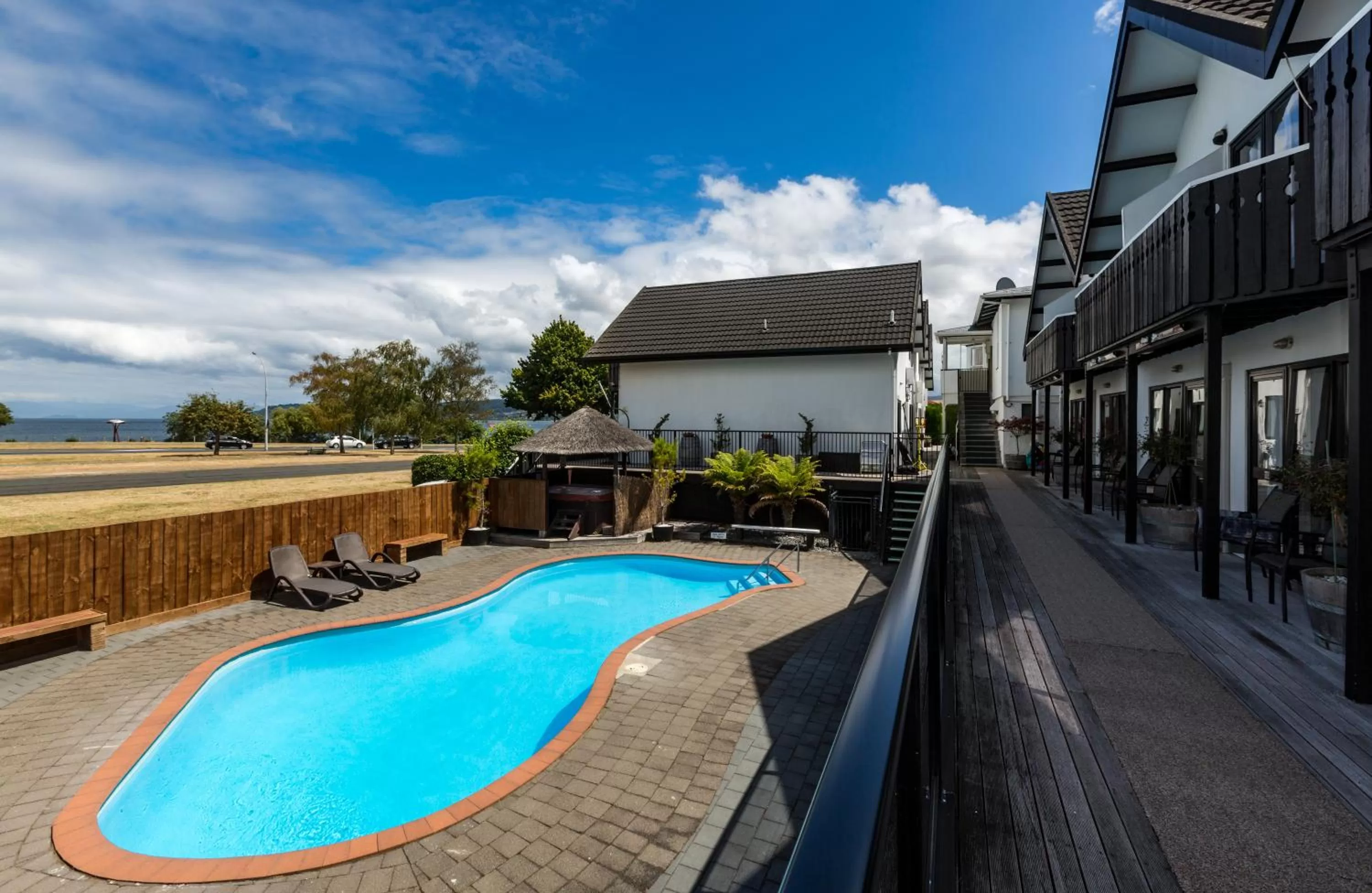 Property building in Le Chalet Suisse Motel Taupo