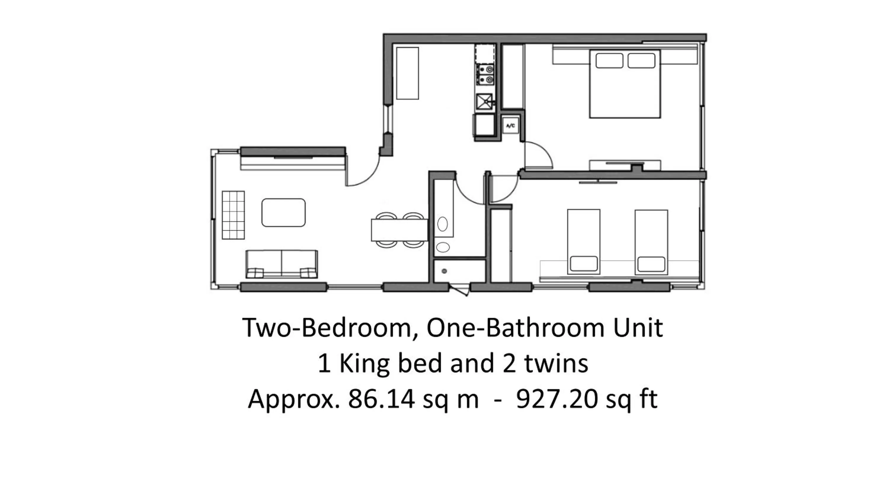 Floor plan in Beach Haus Key Biscayne Contemporary Apartments