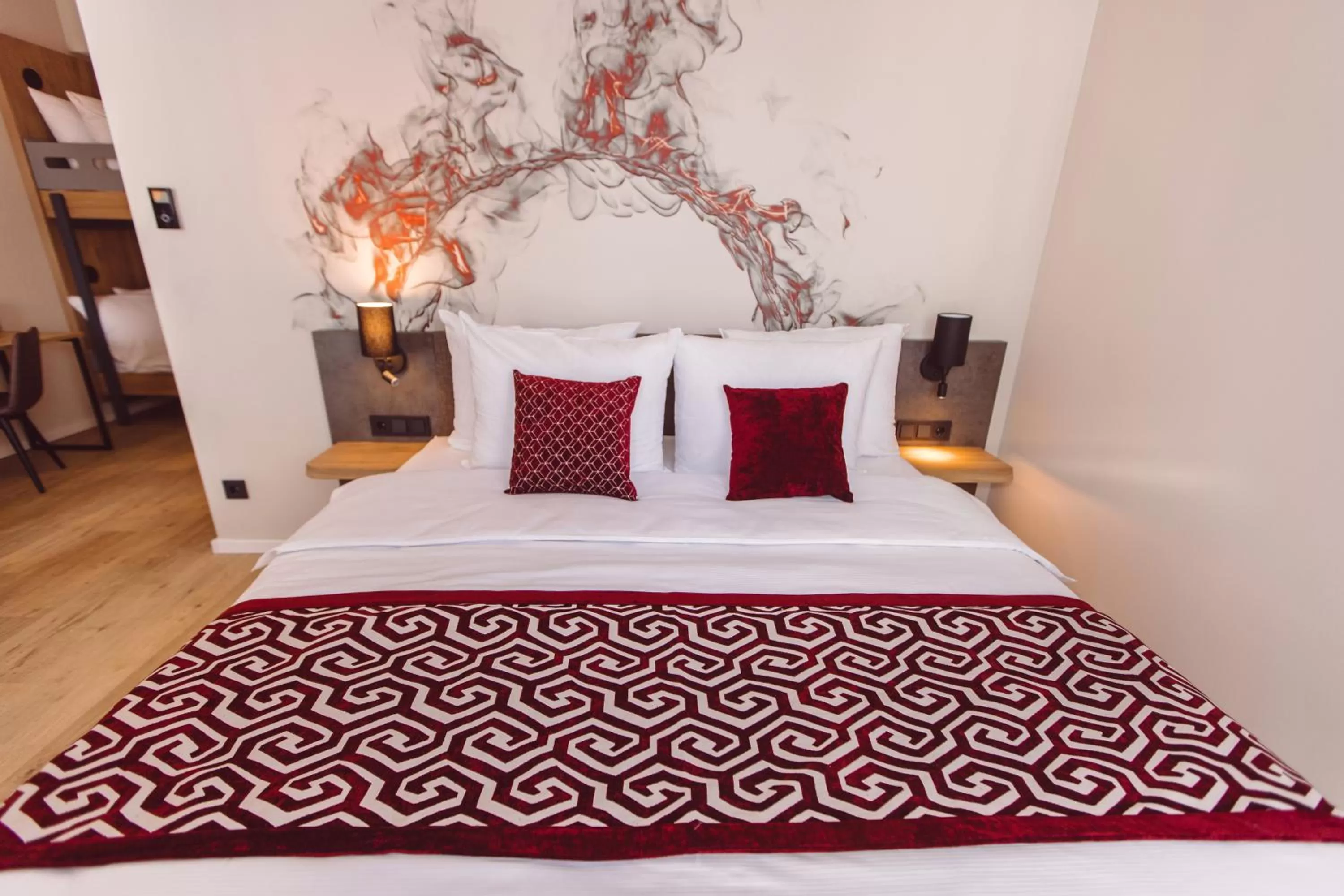 Bed in Hotel Libertas elements pure