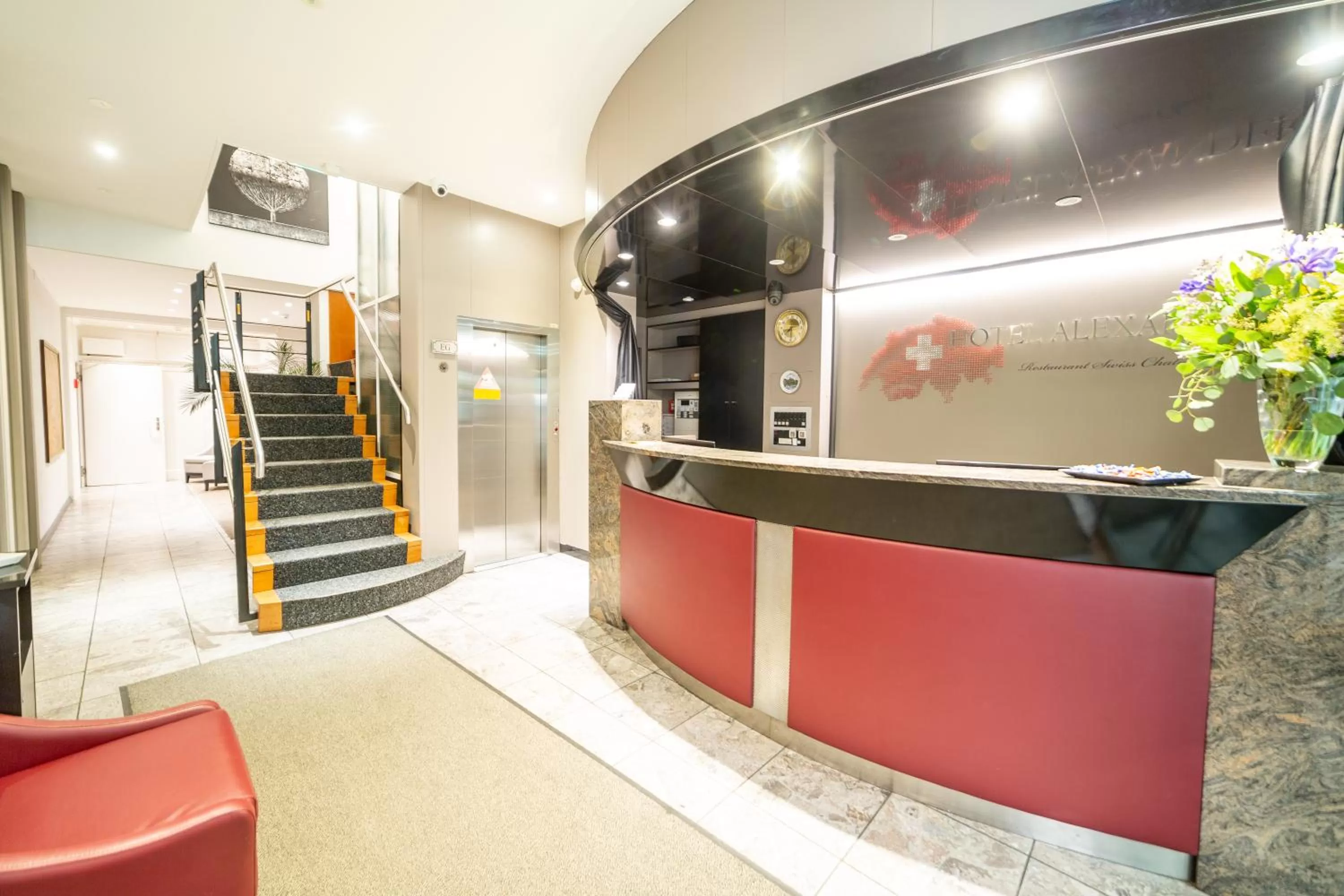 Lobby or reception in Hotel Alexander