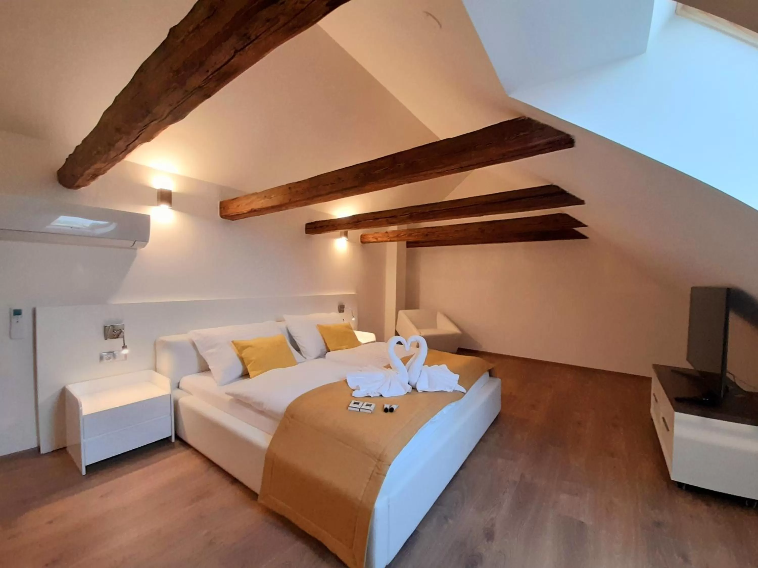 Bedroom, Bed in Residence Mariánská