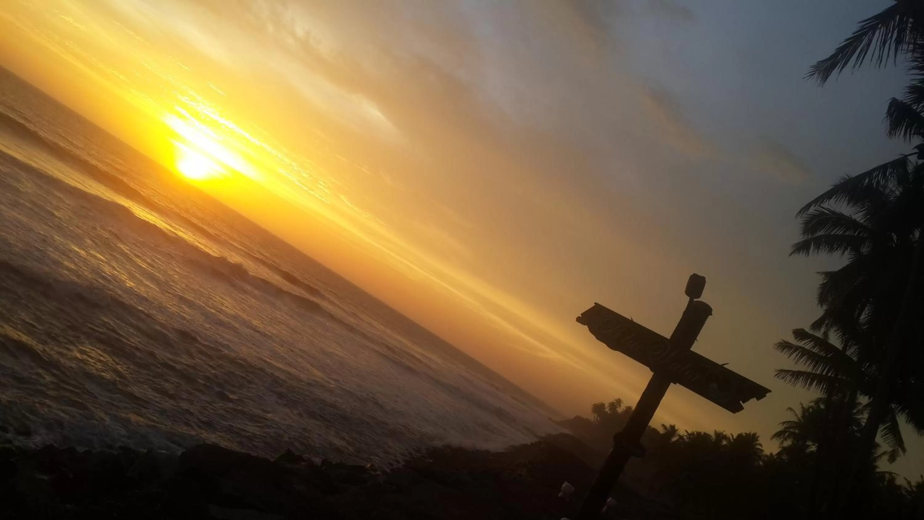 Sunset in Blue Water Beach Resort