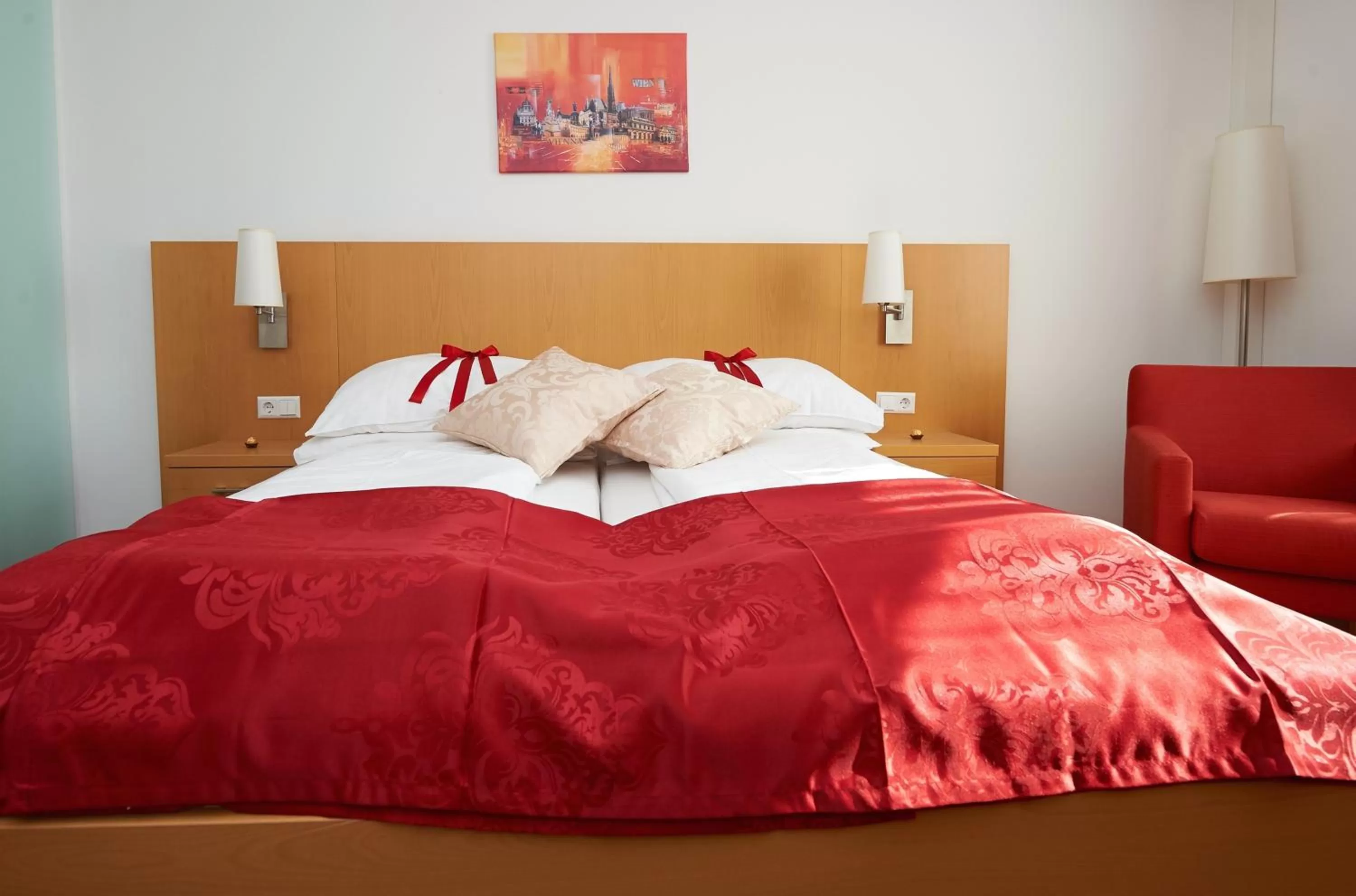 Bedroom, Bed in City-Hotel Mödling