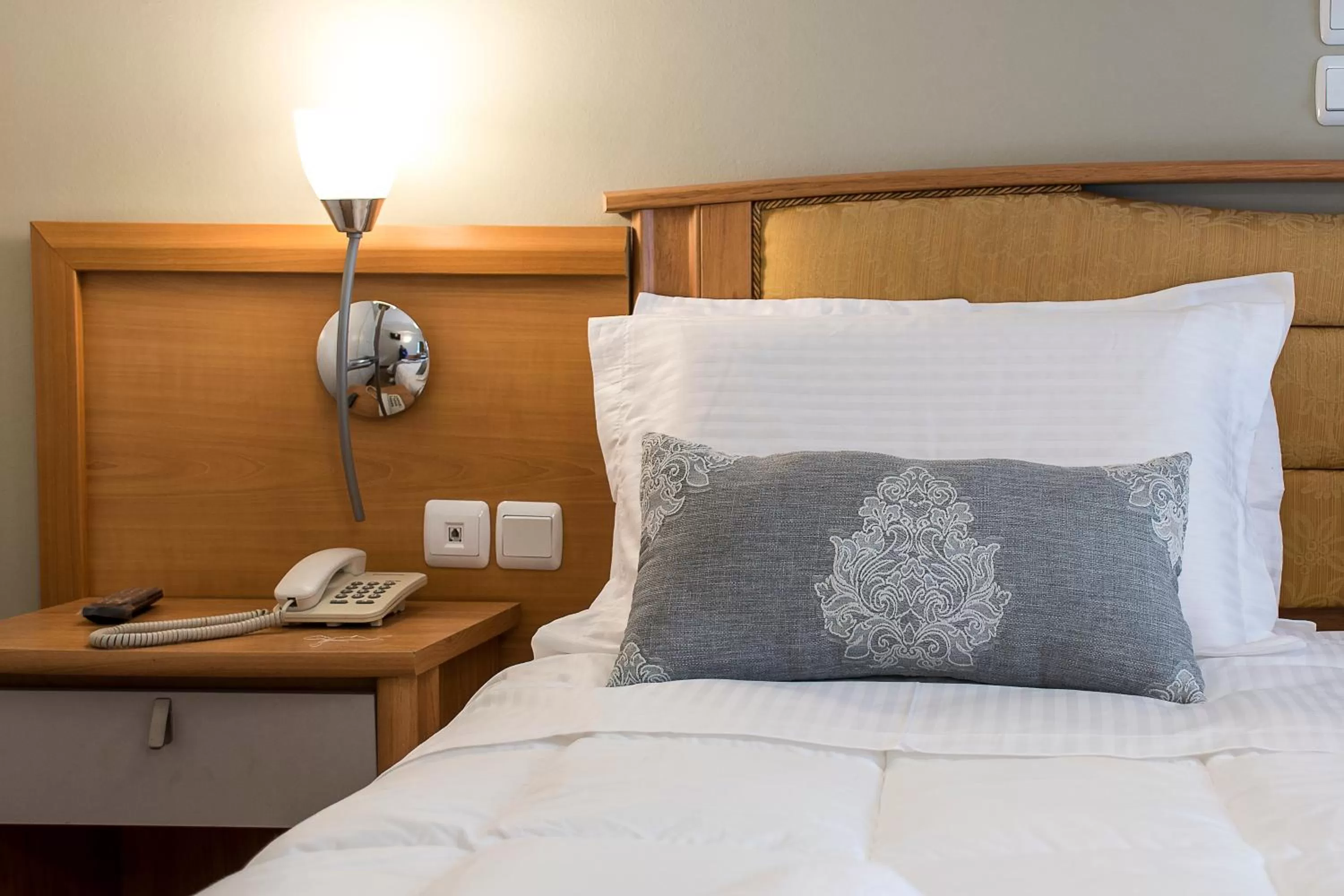 Decorative detail, Bed in Ares Athens Hotel