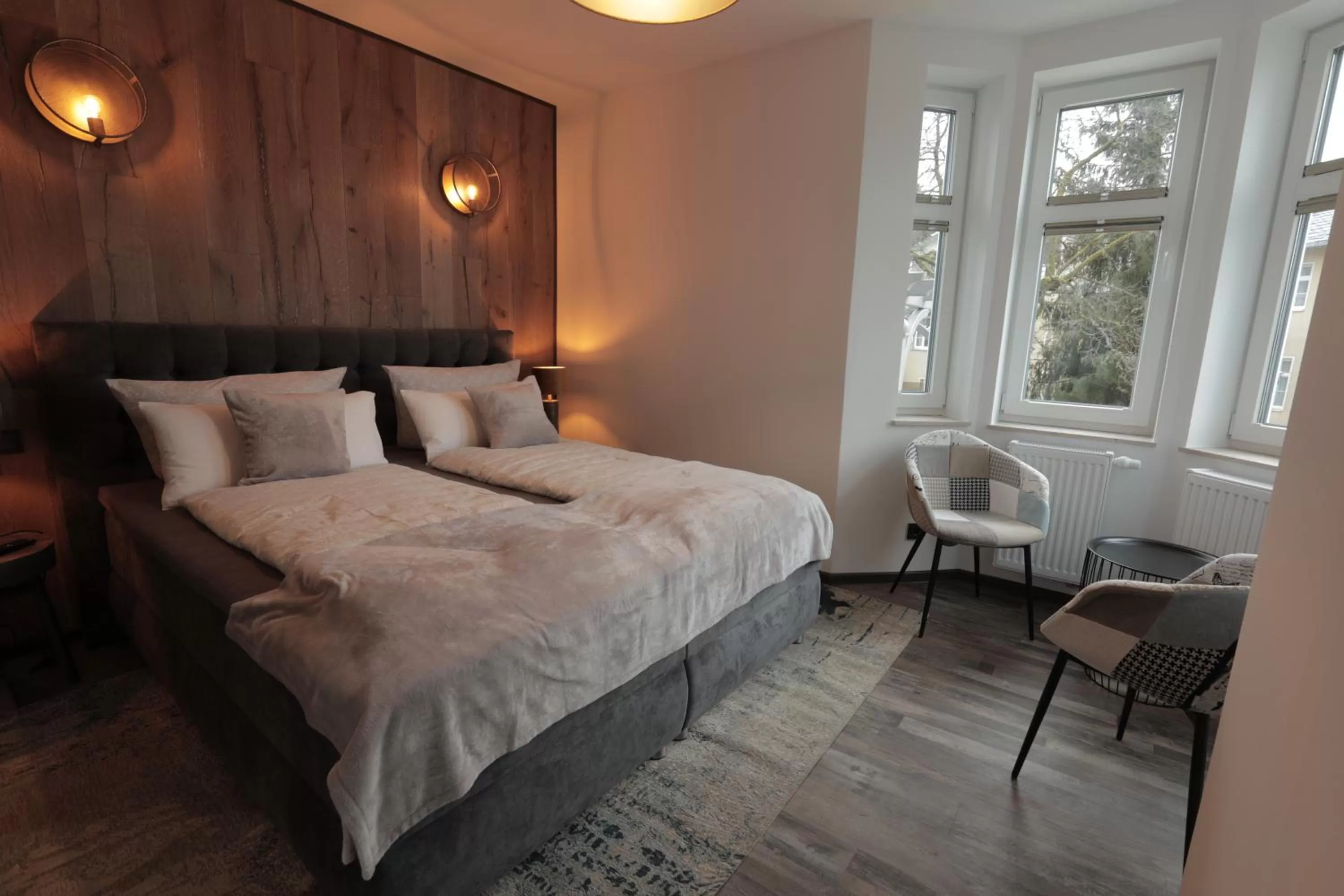 Bed in Vergissmeinnicht