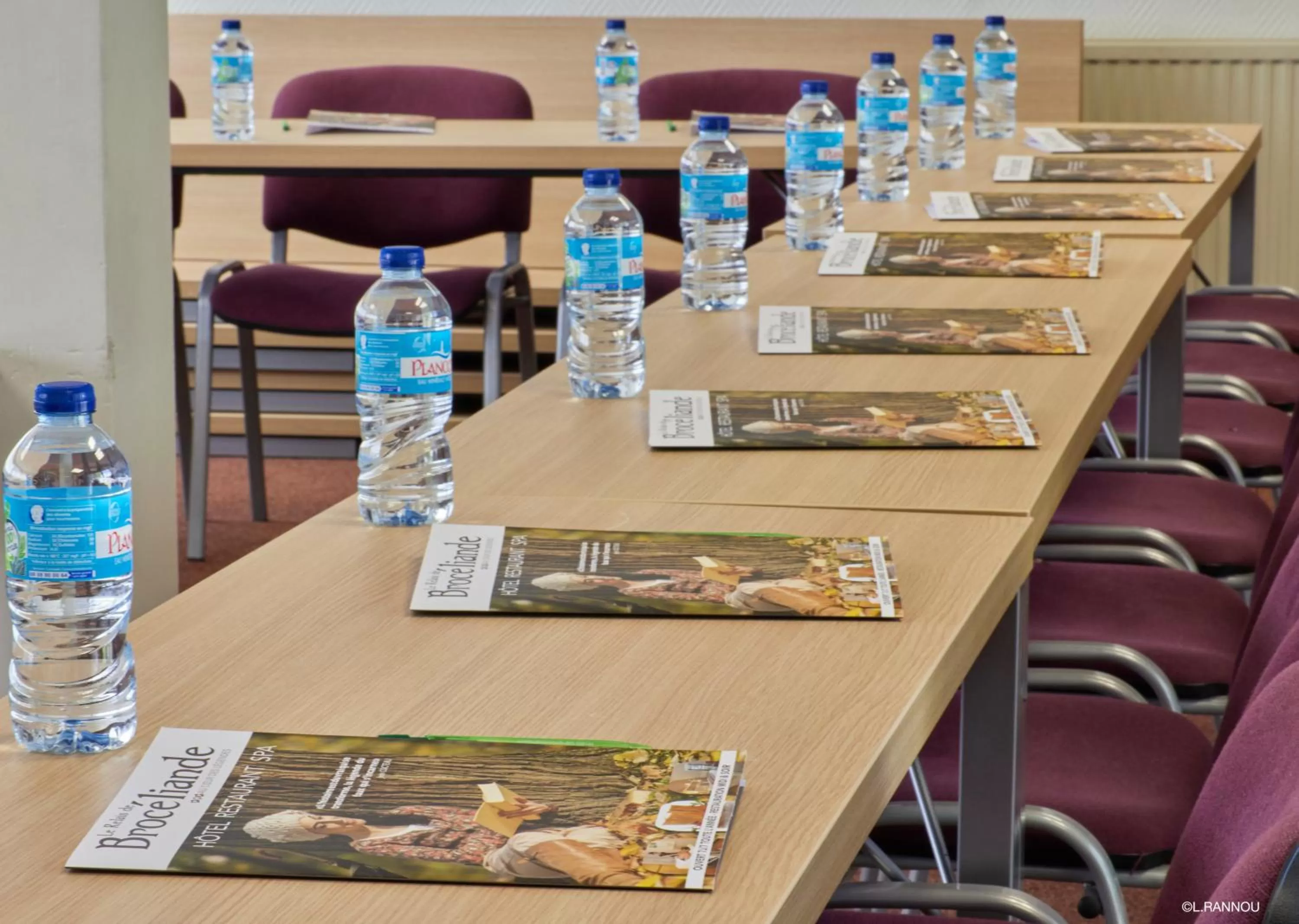 Meeting/conference room in Logis Hotel, restaurant et spa Le Relais De Broceliande