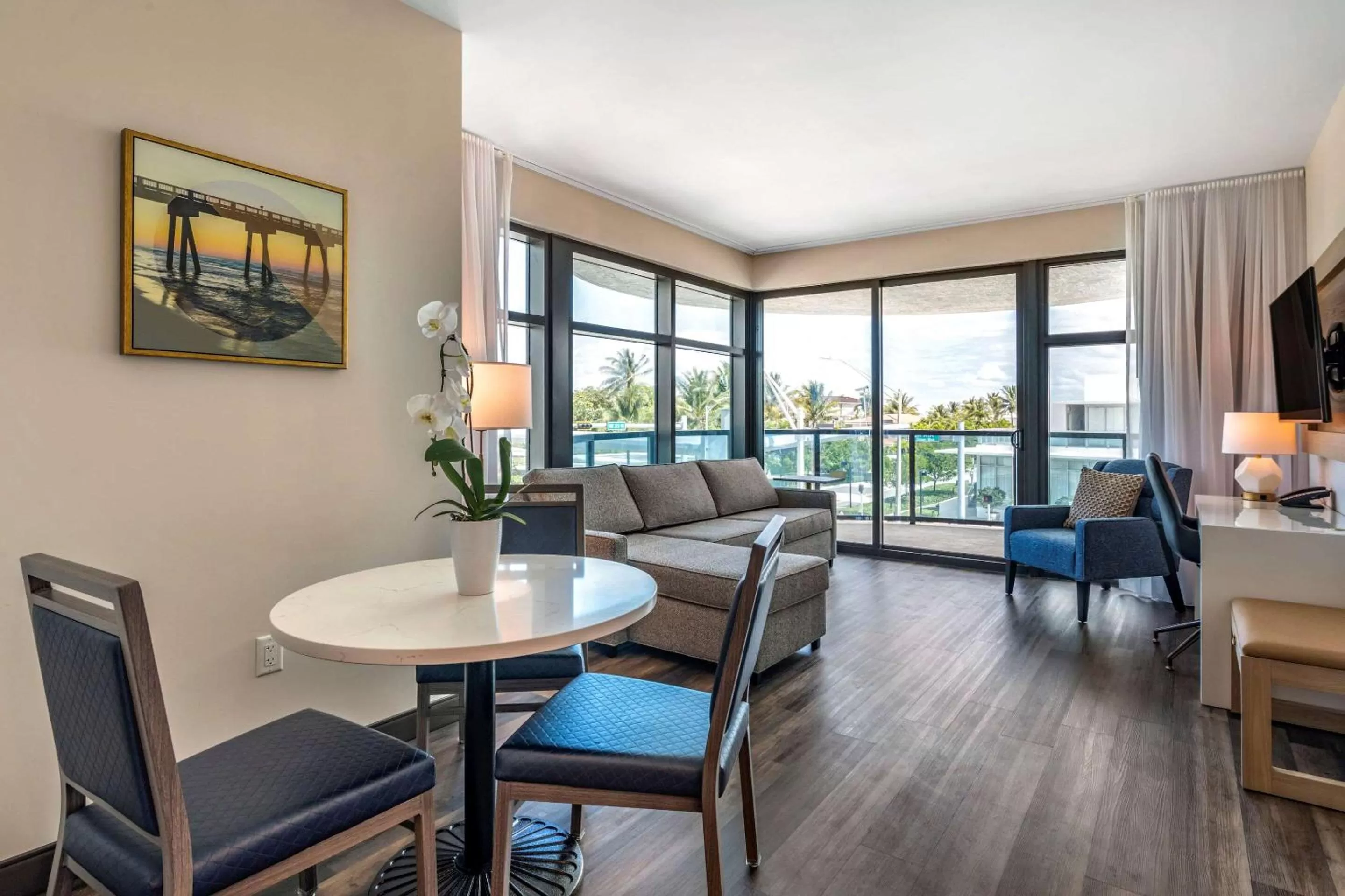 King Suite with Ocean View and Balcony - Non Smoking in Cambria Hotel Fort Lauderdale Beach