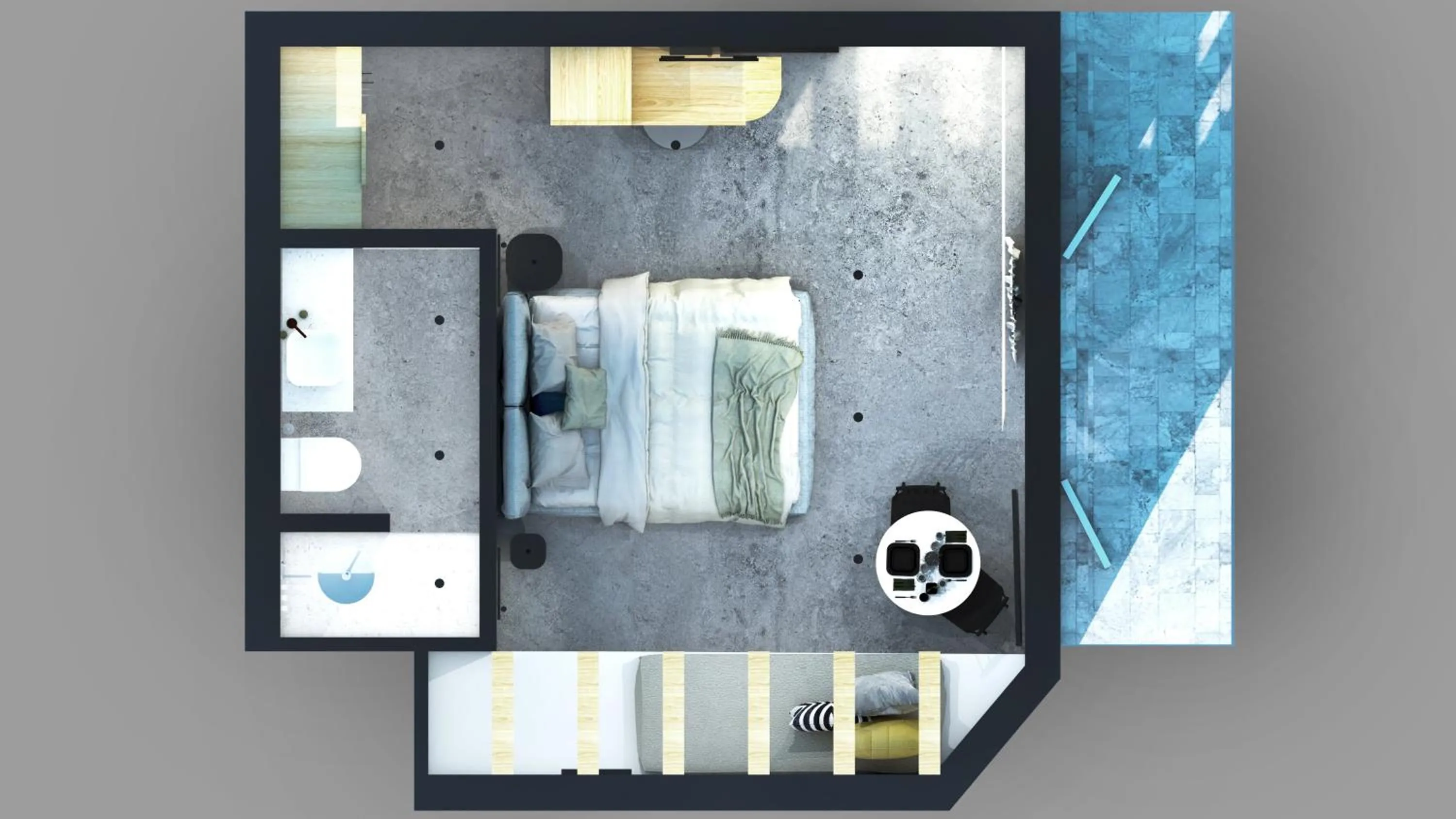 Bed in A Hotel Mykonos