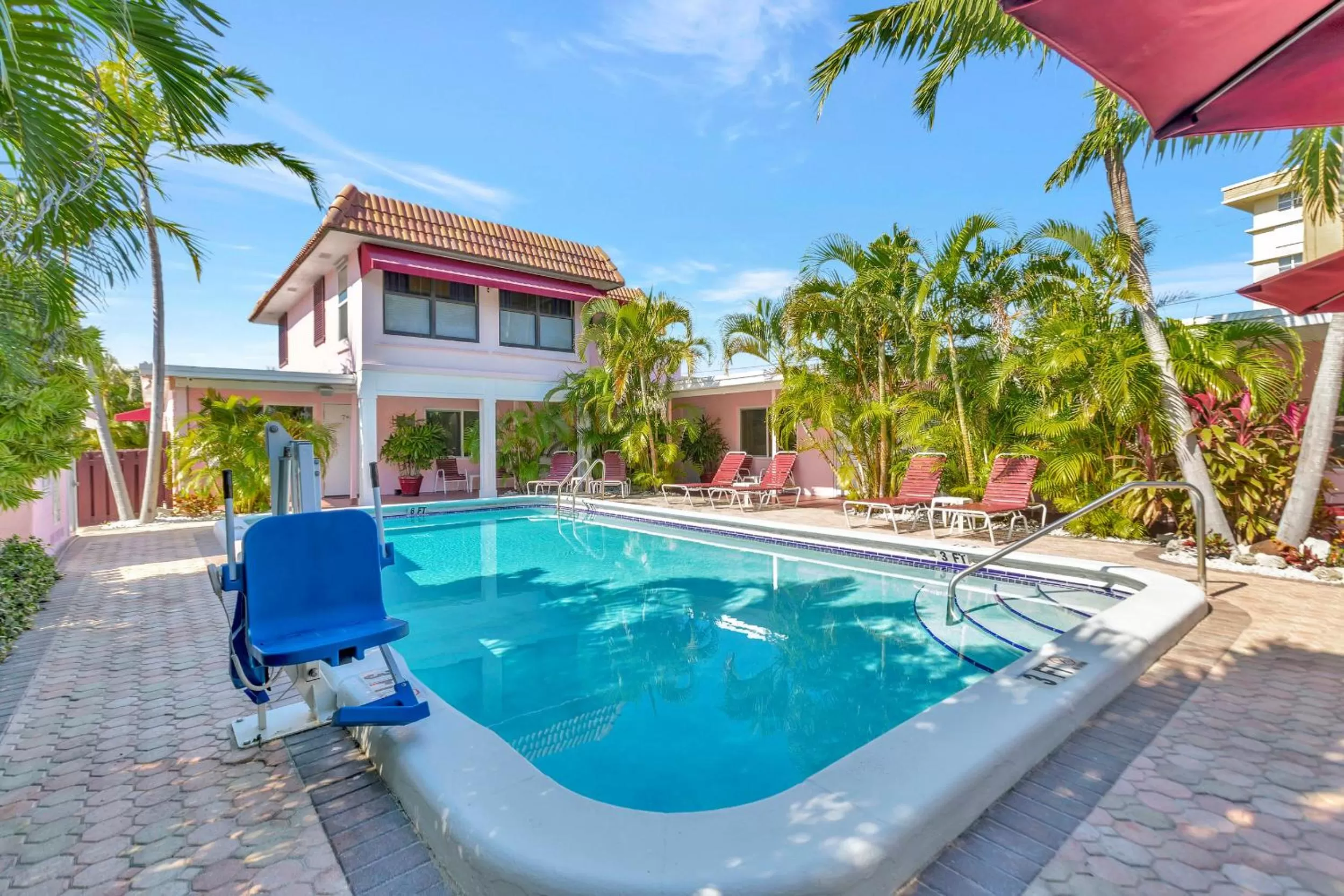 Pool view in Seahorse Guesthouse