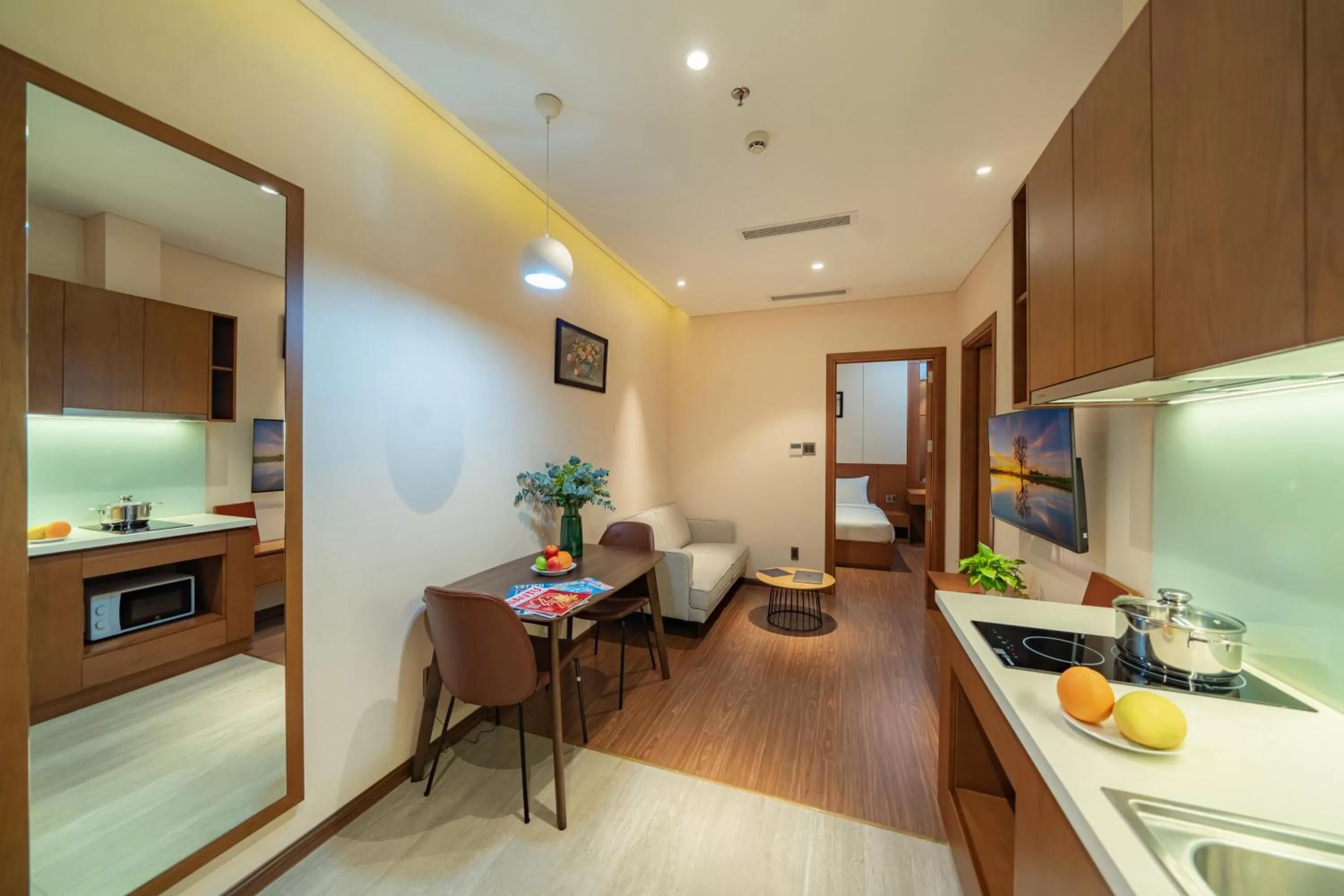 Kitchen or kitchenette in DHTS Business Hotel & Apartment