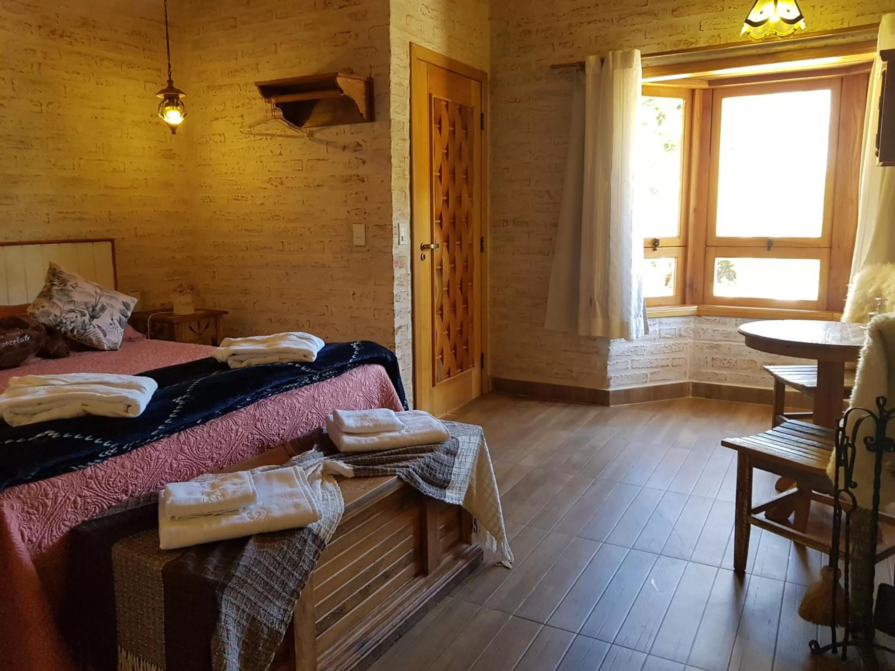 Bed in Pousada Canto do Sabiá